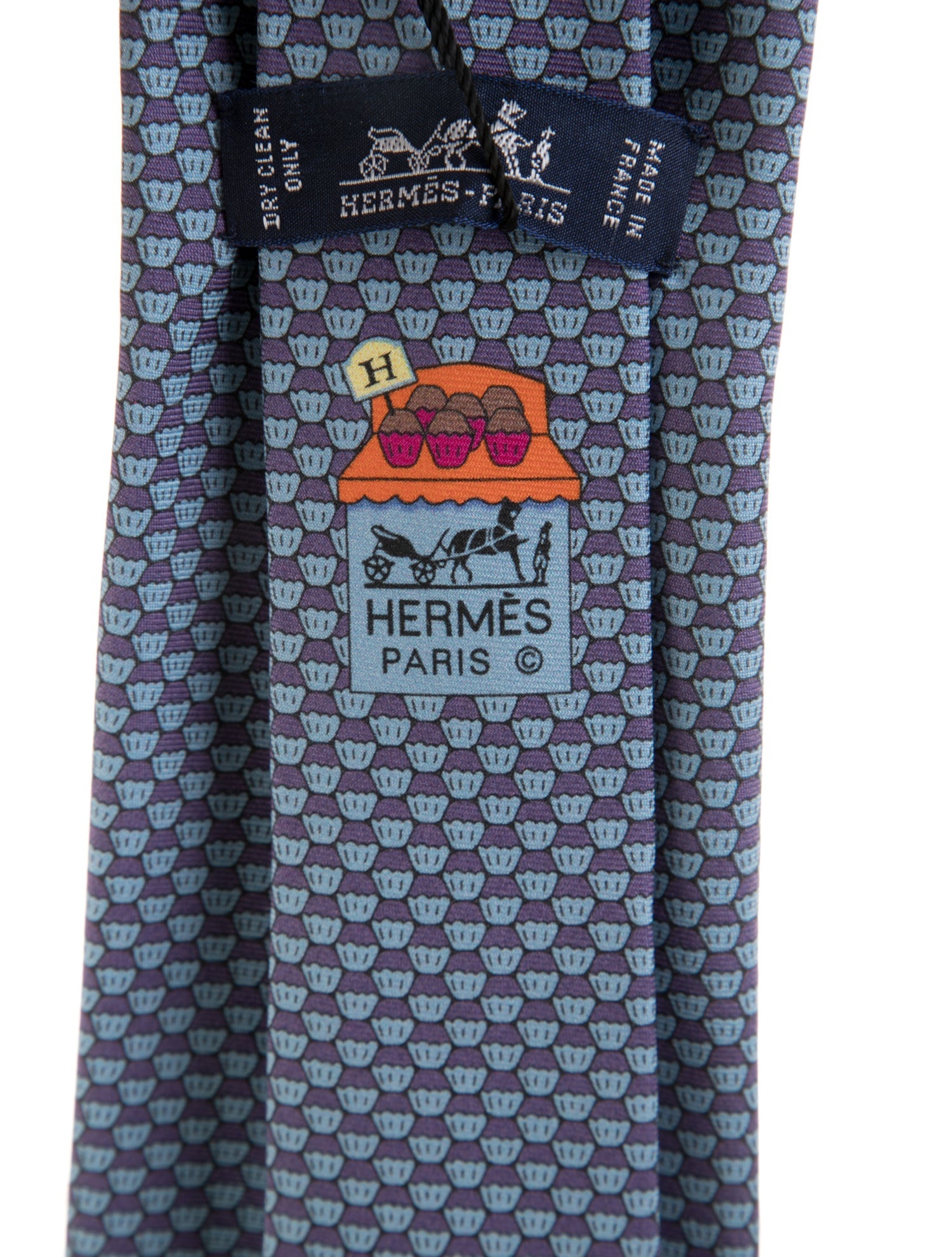 Hermès Patterned Tie w/Tags