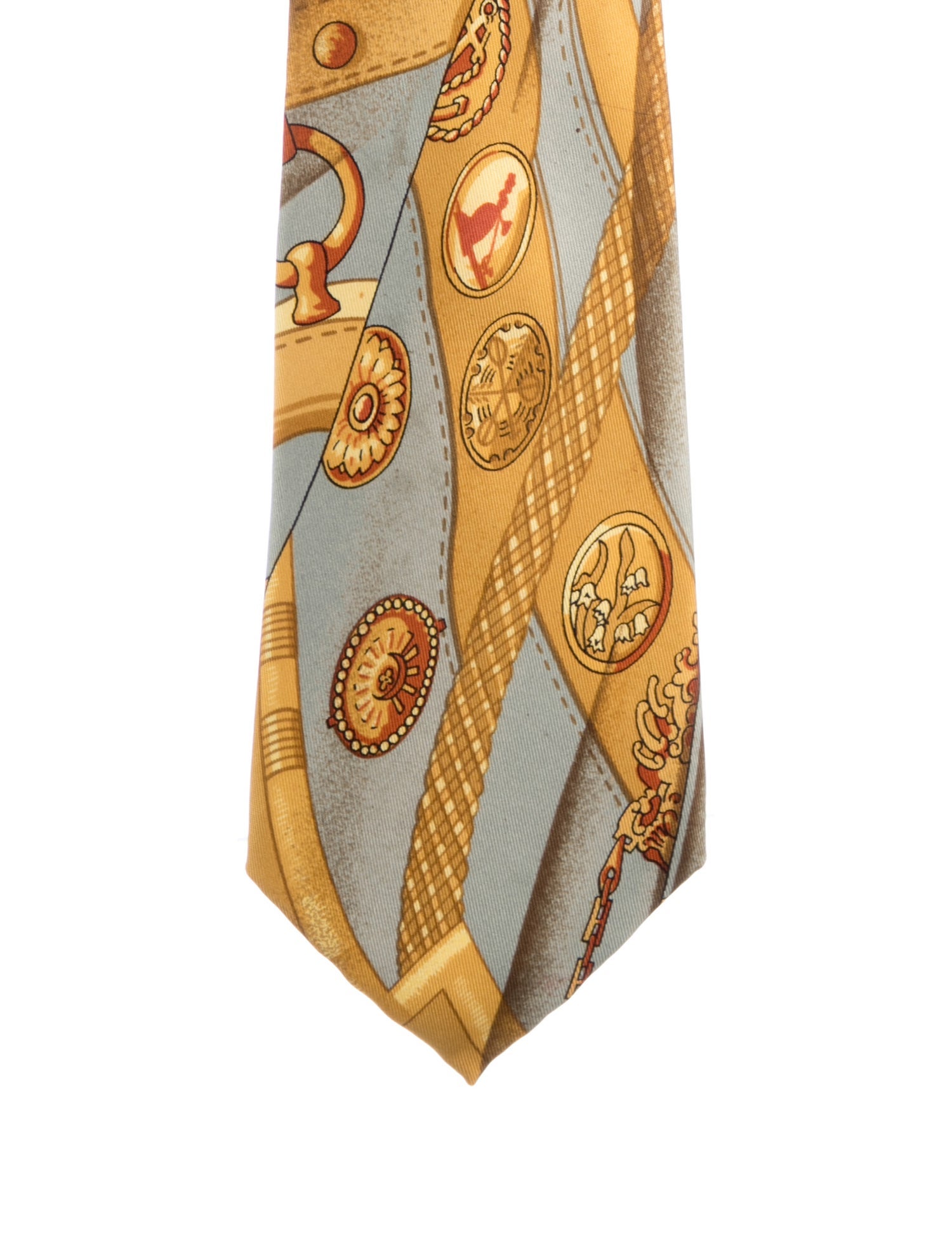 Hermès Silk Printed Tie
