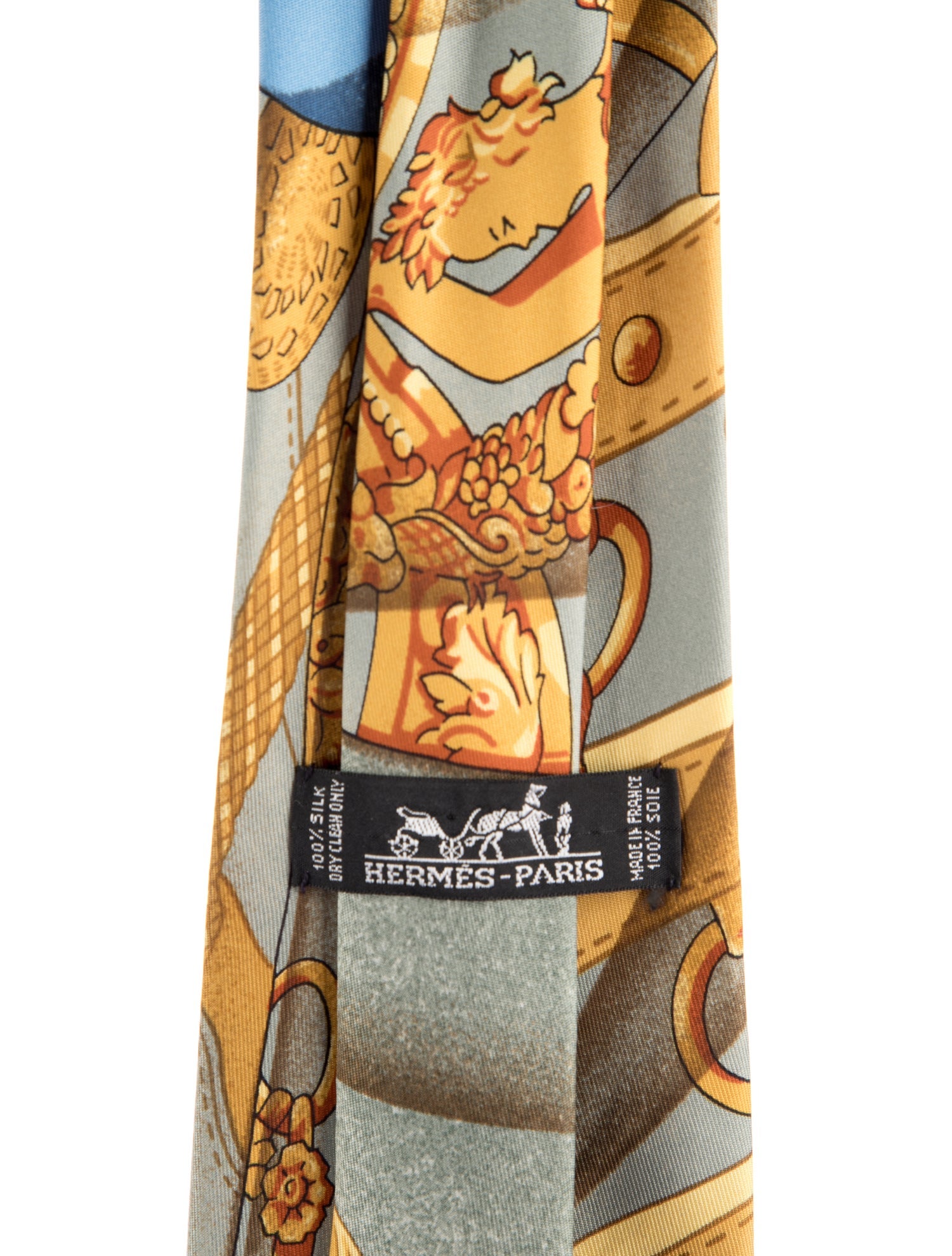 Hermès Silk Printed Tie