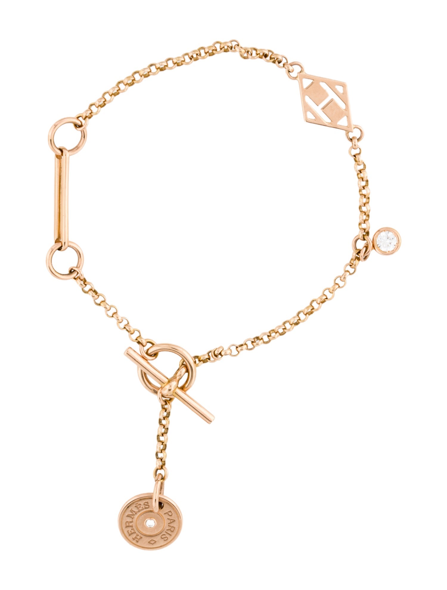 Hermès 18K Diamond Gambade Bracelet