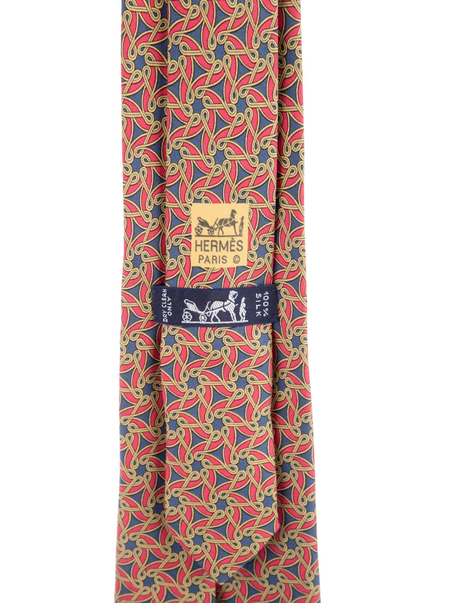 Hermès Silk Pattern Print Tie