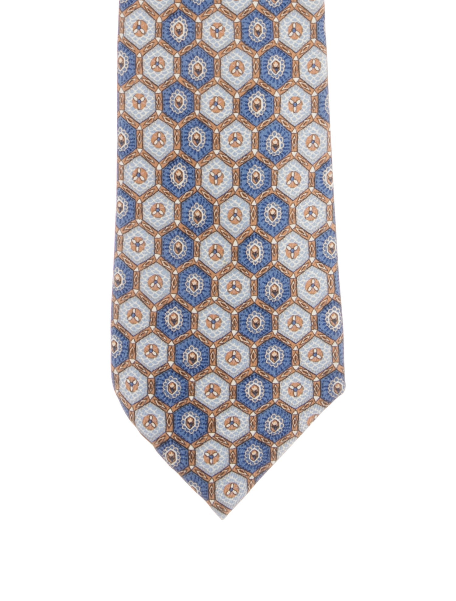 Hermès Patterned Silk Tie