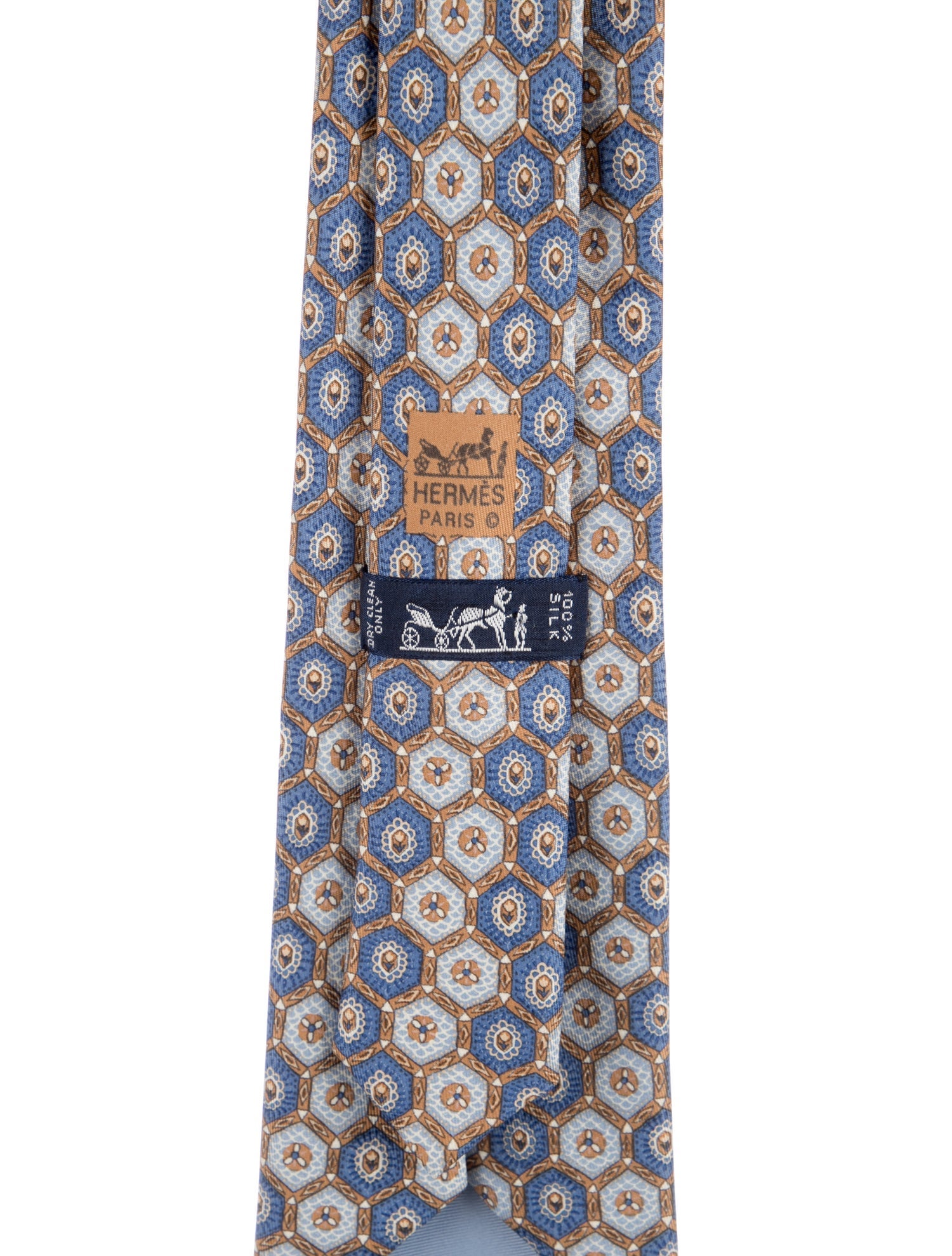 Hermès Patterned Silk Tie