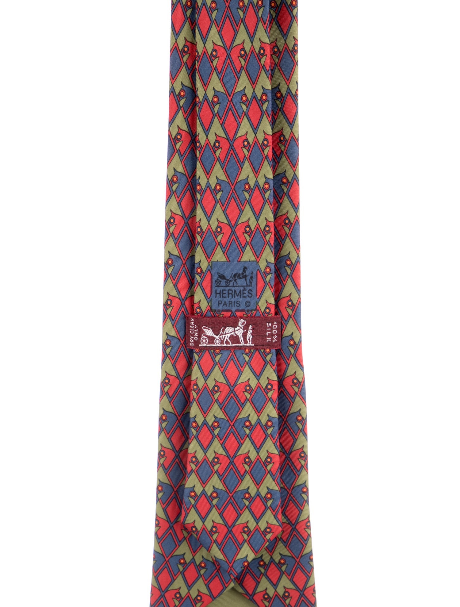 Hermès Silk Pattern Print Tie