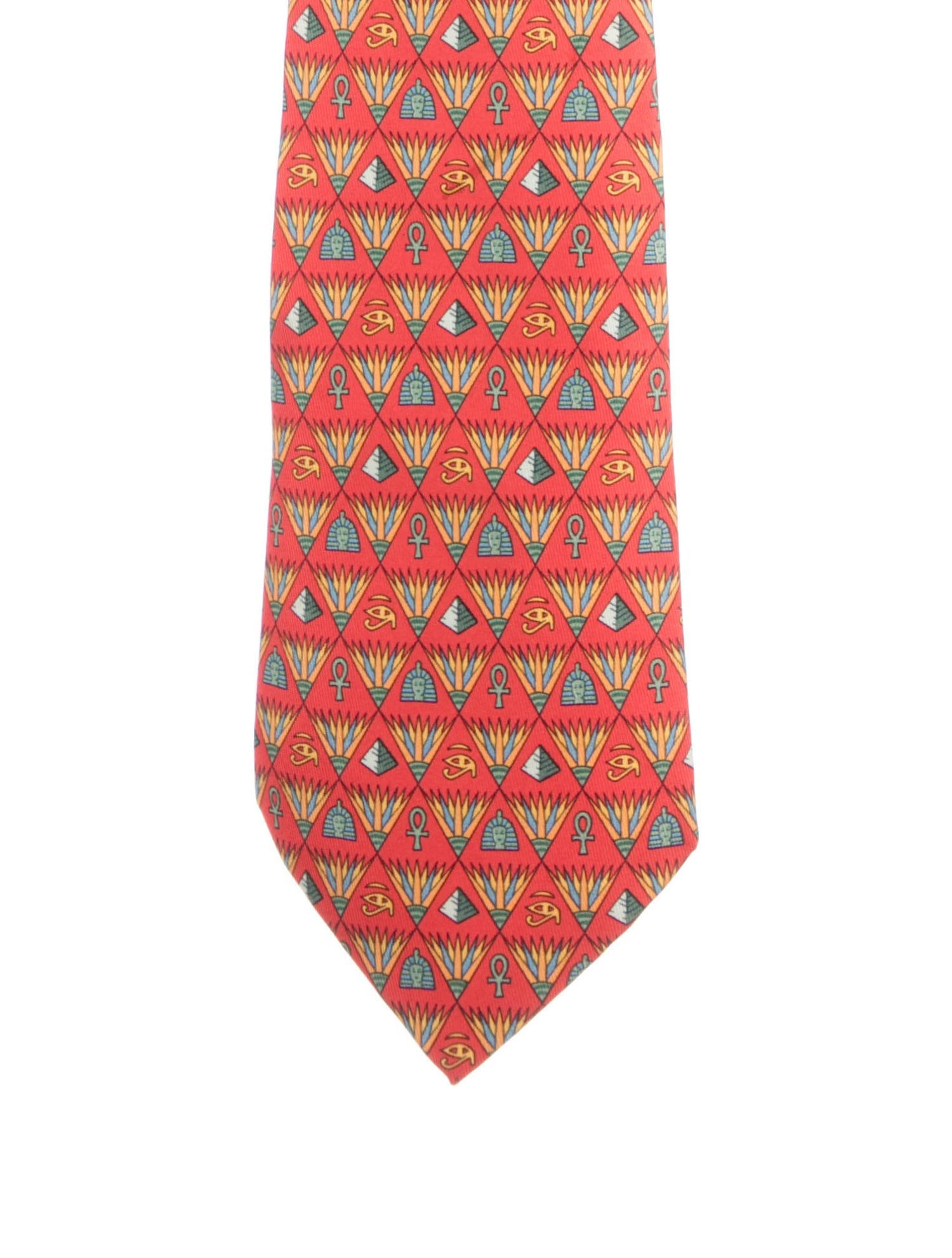 Hermès pattern silk tie