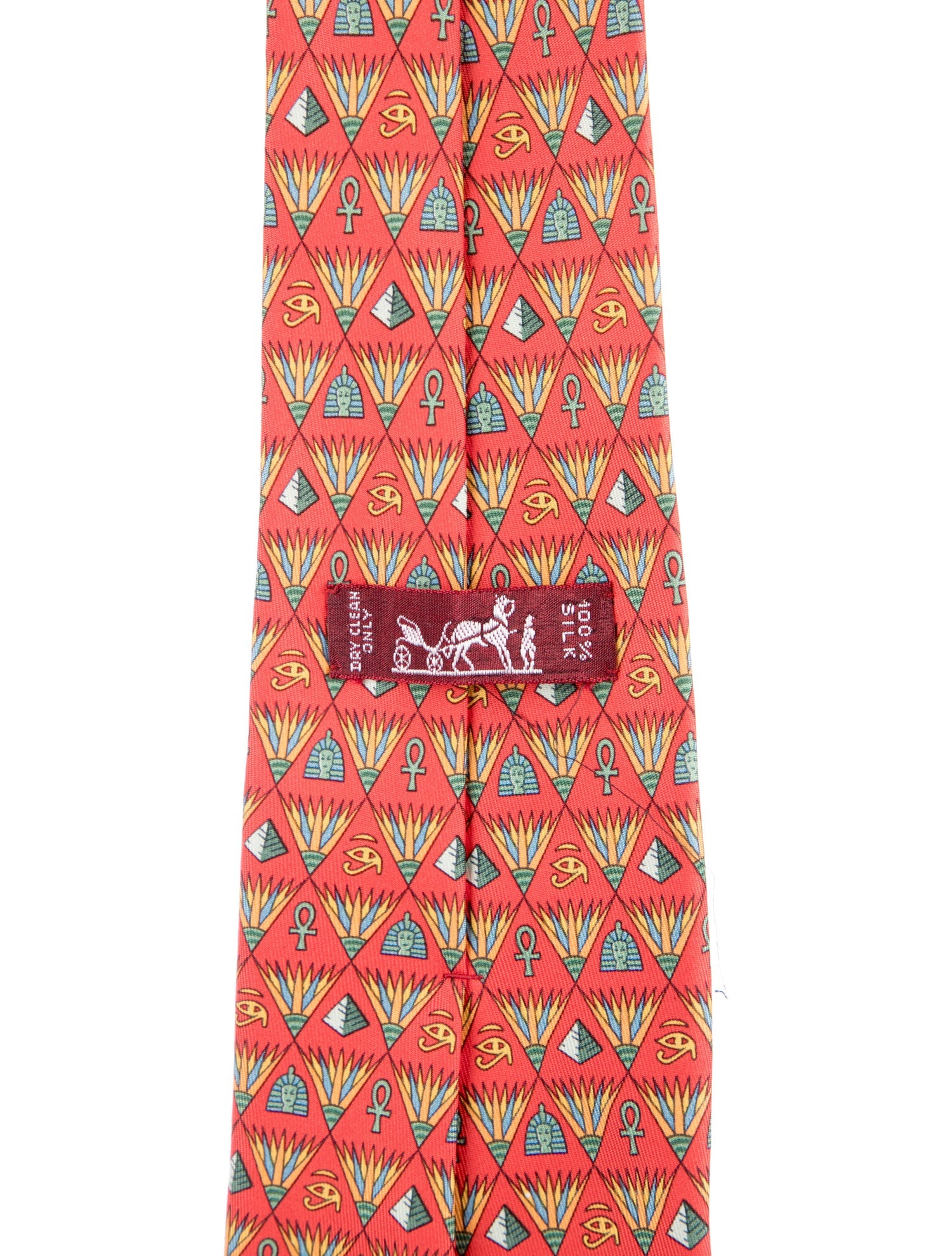 Hermès pattern silk tie