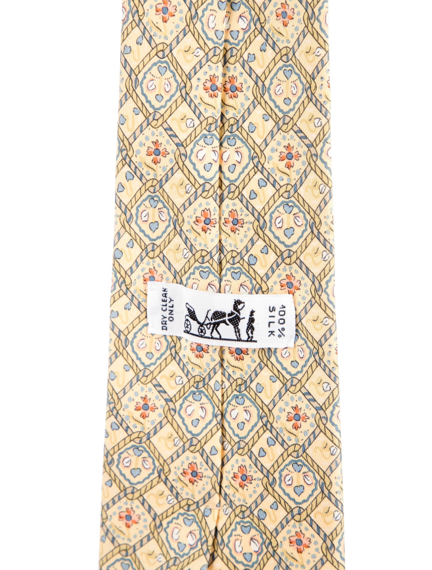 Hermès Patterned Silk Tie