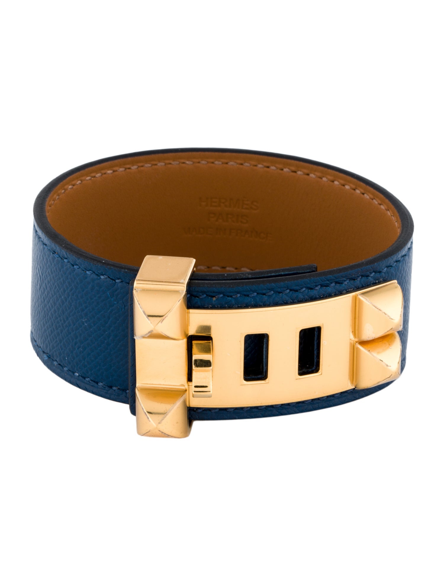 Hermès Leather Collier de Chien 24 Bracelet