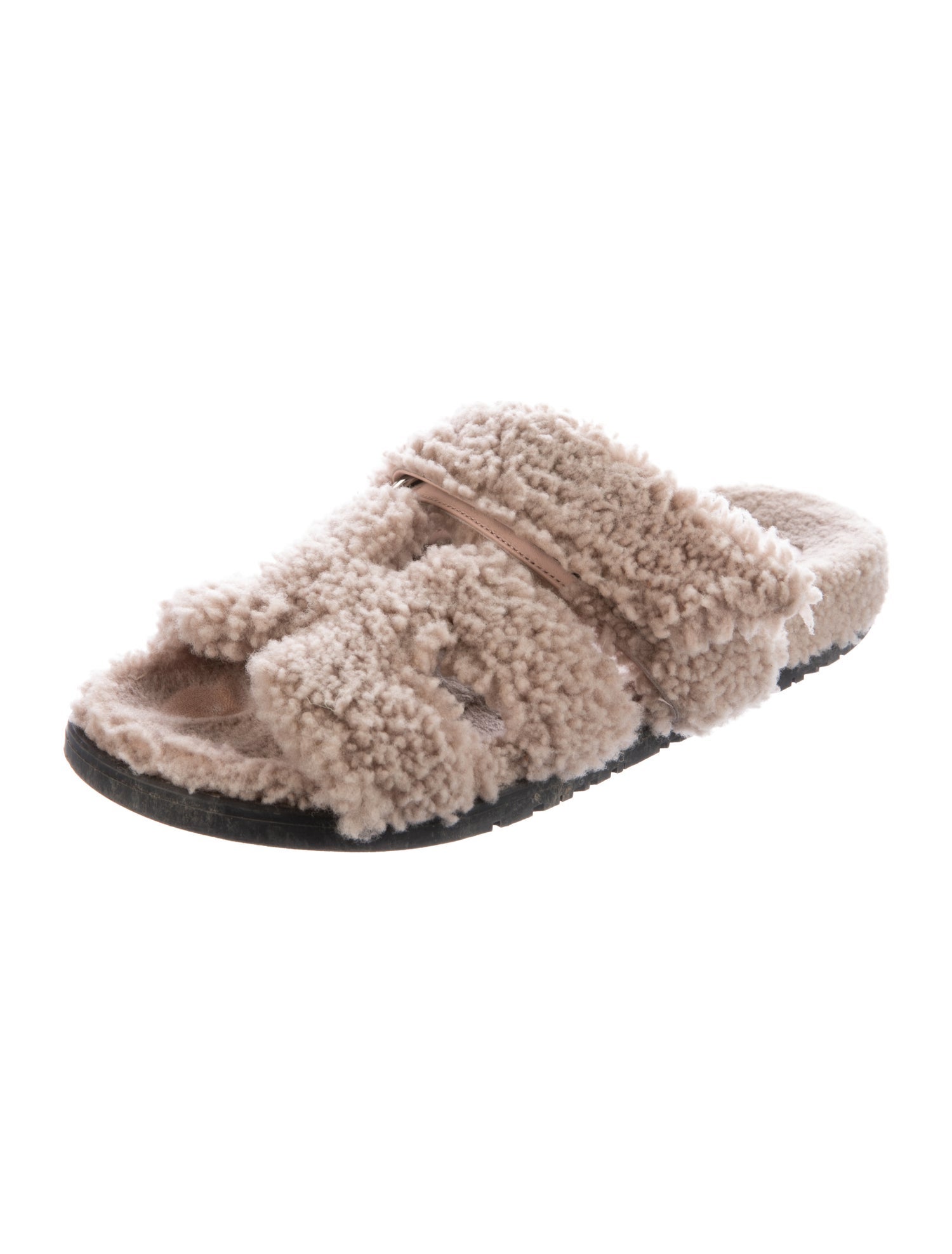 Hermès Chypre Shearling Slides