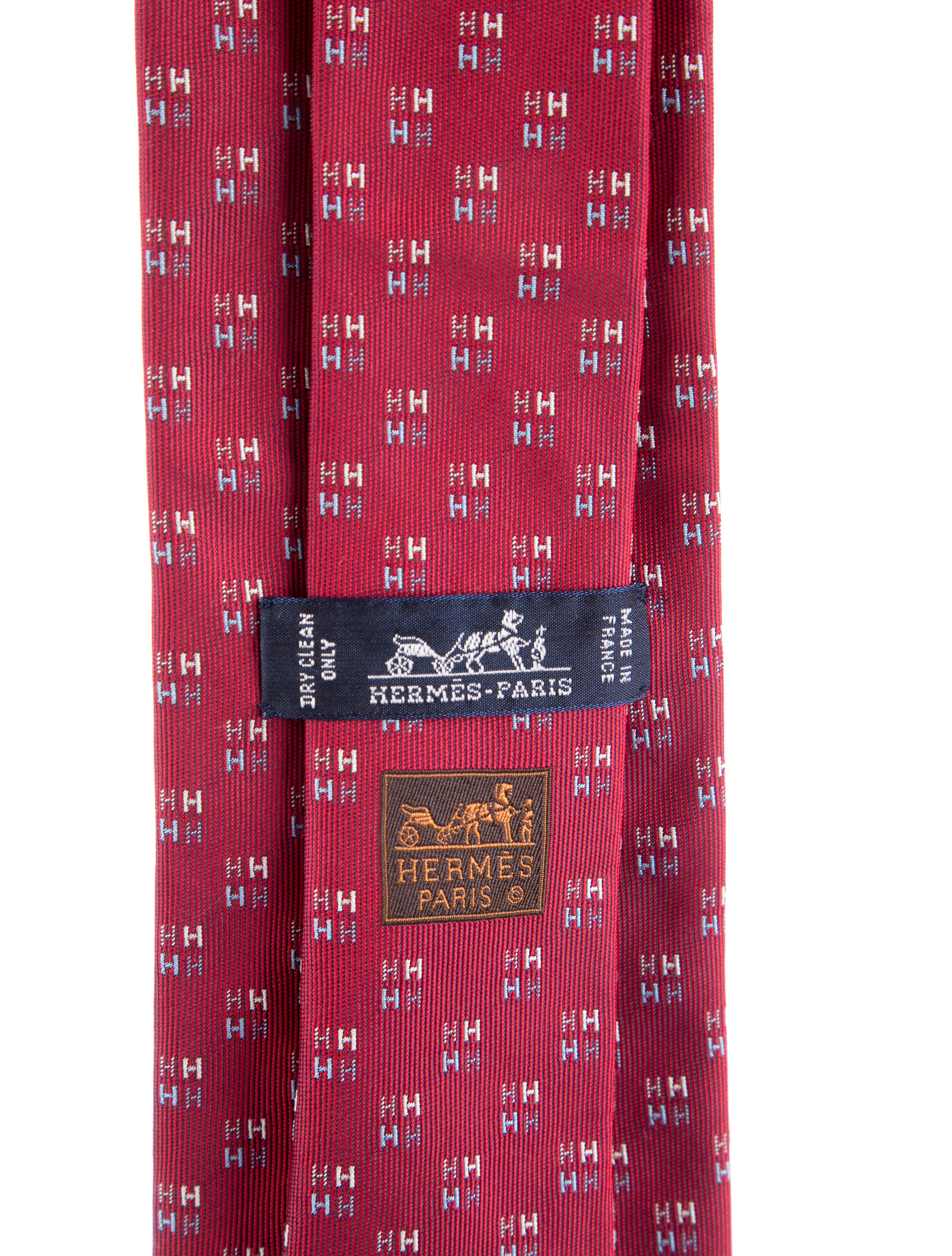 Hermès Printed Silk Tie