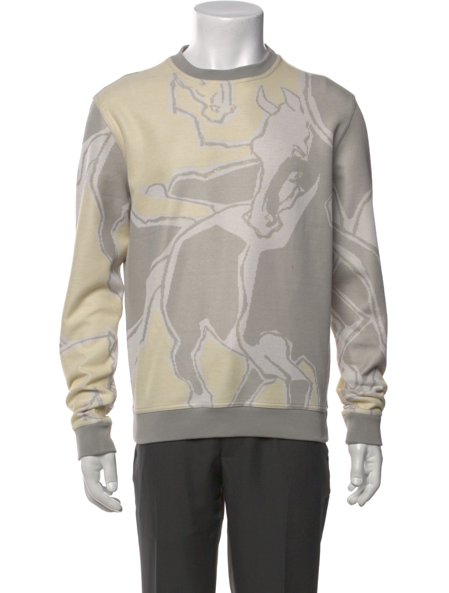 Hermès Printed Crew Neck Pullover