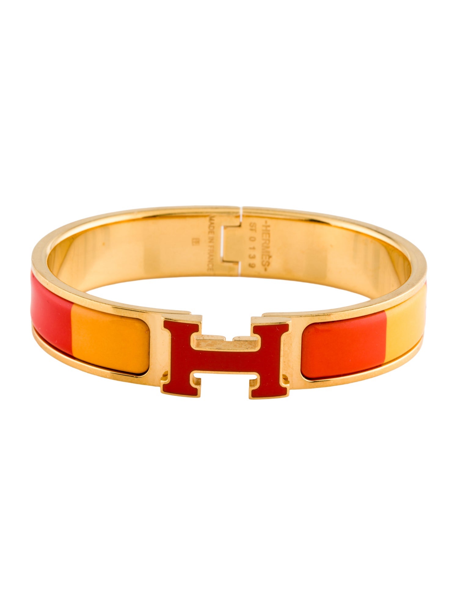 Hermès Clic H w/ Enamel Turnlock Bracelet