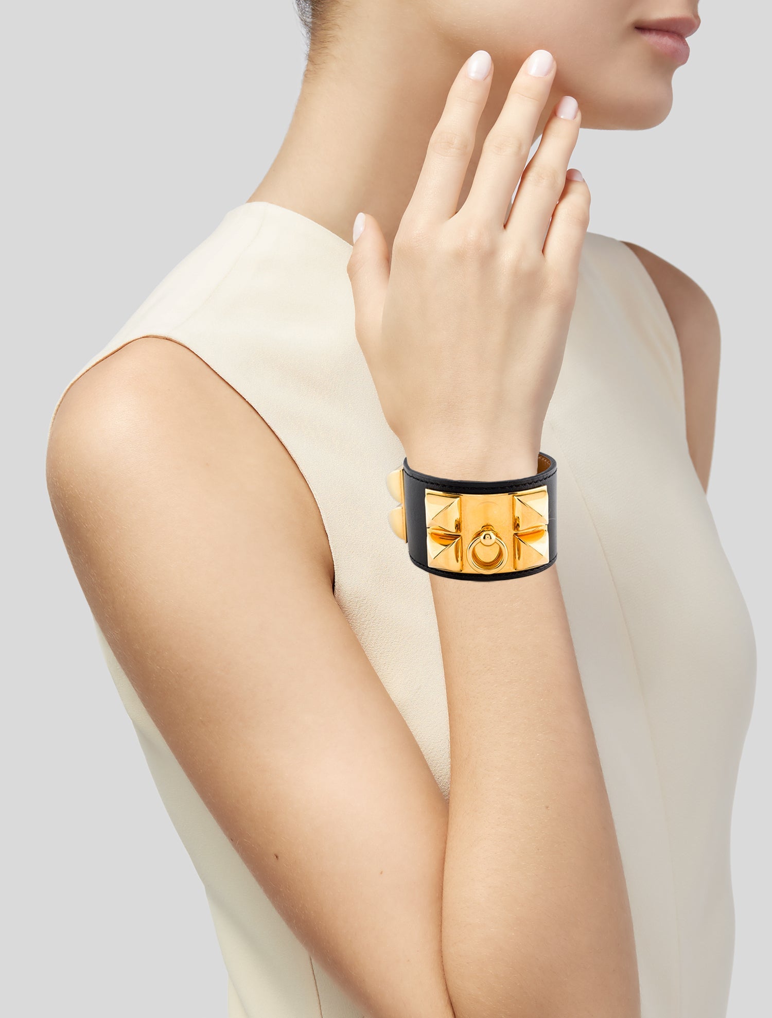 Hermès Leather Collier de Chien Wrap Bracelet
