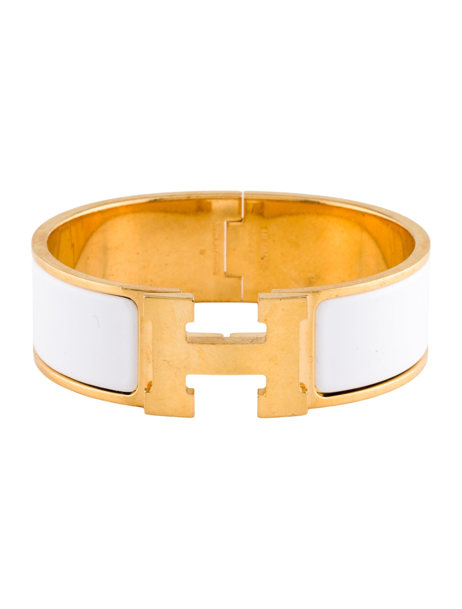 Hermès Enamel Clic Clac H Bangle Bracelet
