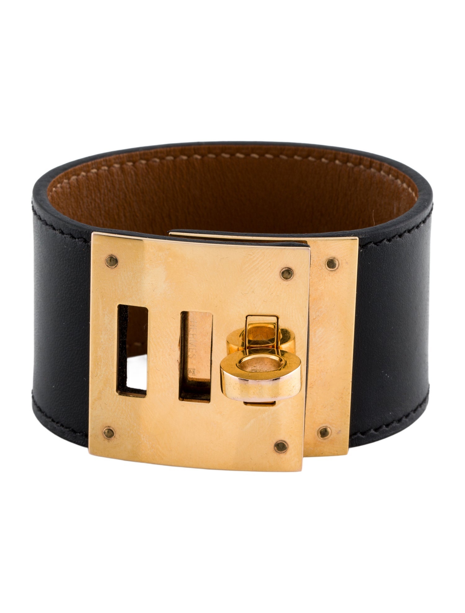 Hermès Leather Kelly Dog Wrap Bracelet