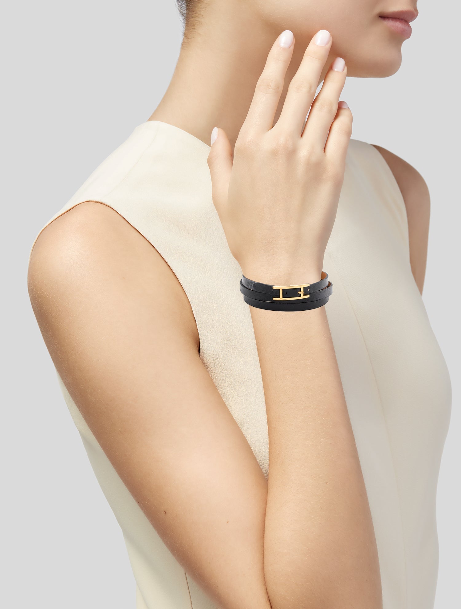 Hermès Behapi Triple Tour Wrap Bracelet