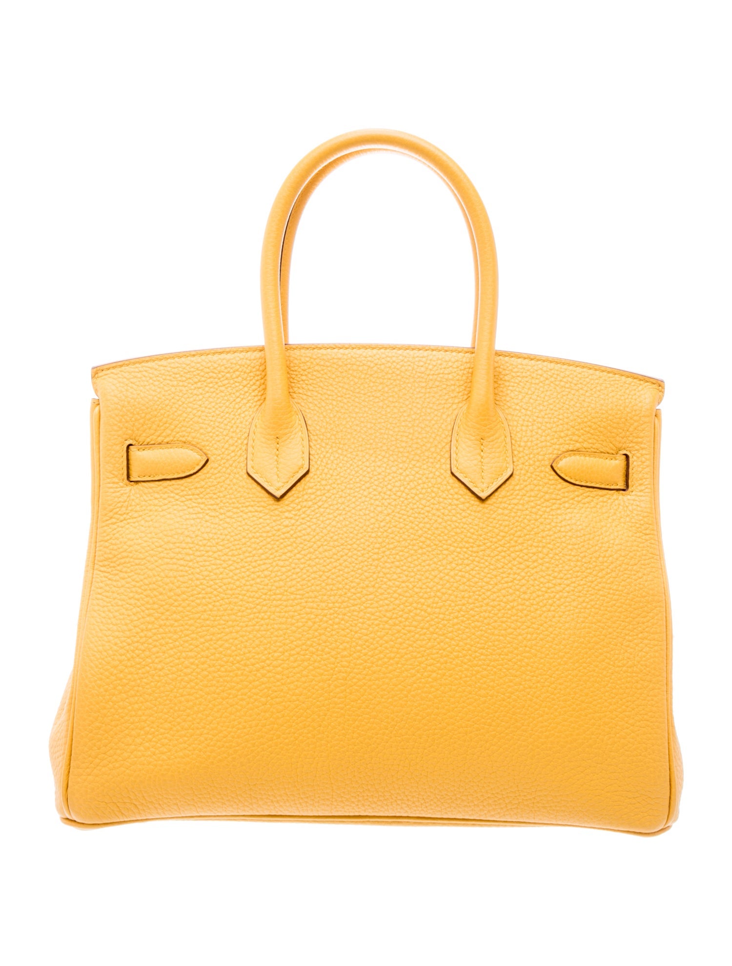 HERMES エルメス セリエ デザインレザー手袋　金色金具　黄色 Hermès Togo Birkin 30 - Yellow Handle Bags, Handbags - HER836760
