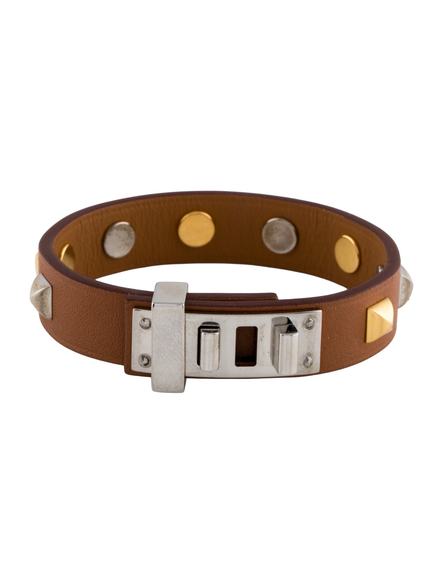 Hermès Mini Dog Clous Carres Wrap Bracelet