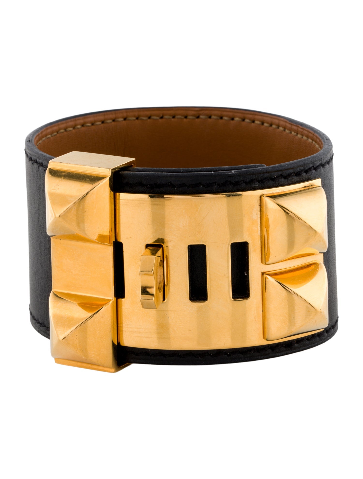Hermès Leather Collier de Chien Wrap Bracelet