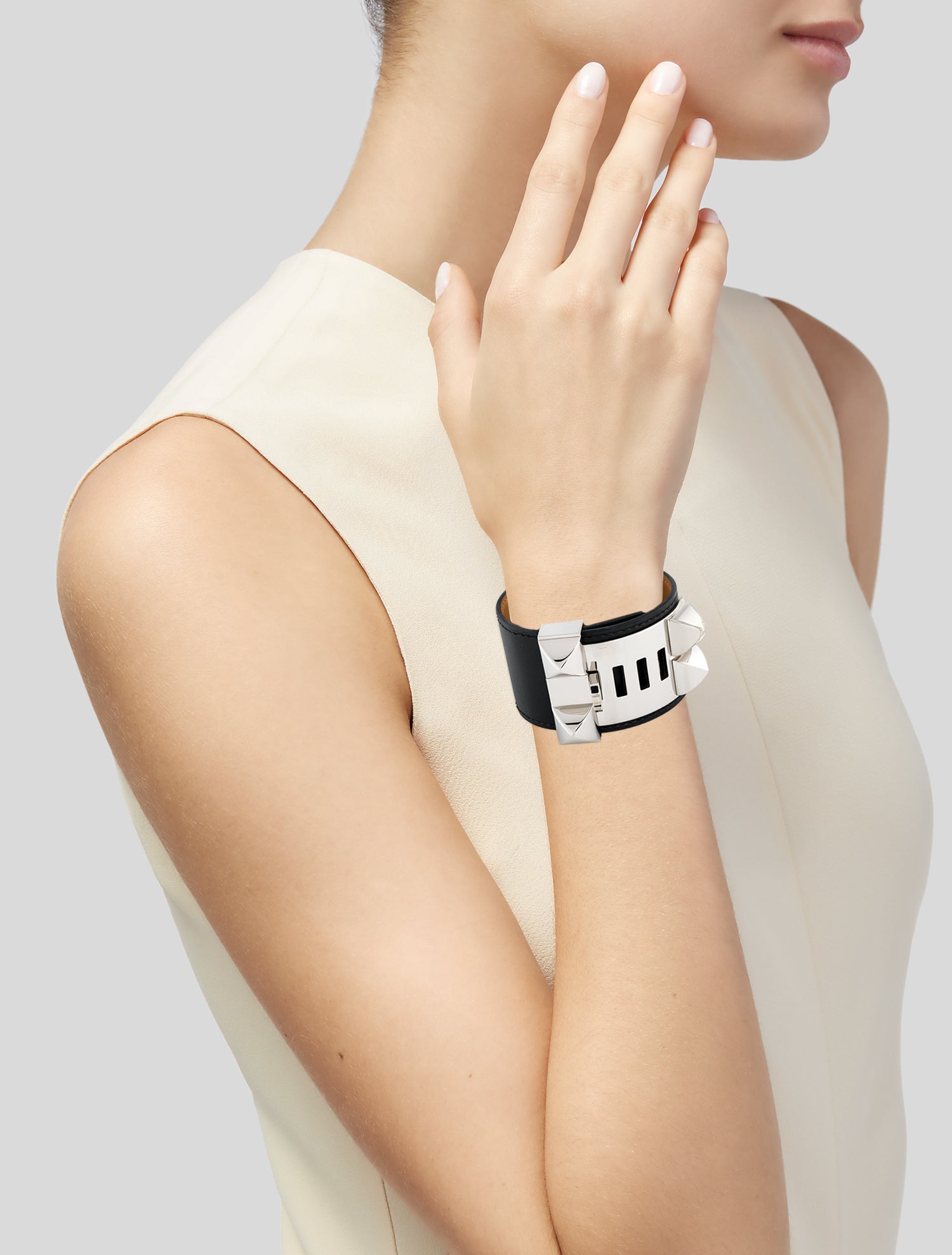 Hermès Leather Collier de Chien Wrap Bracelet