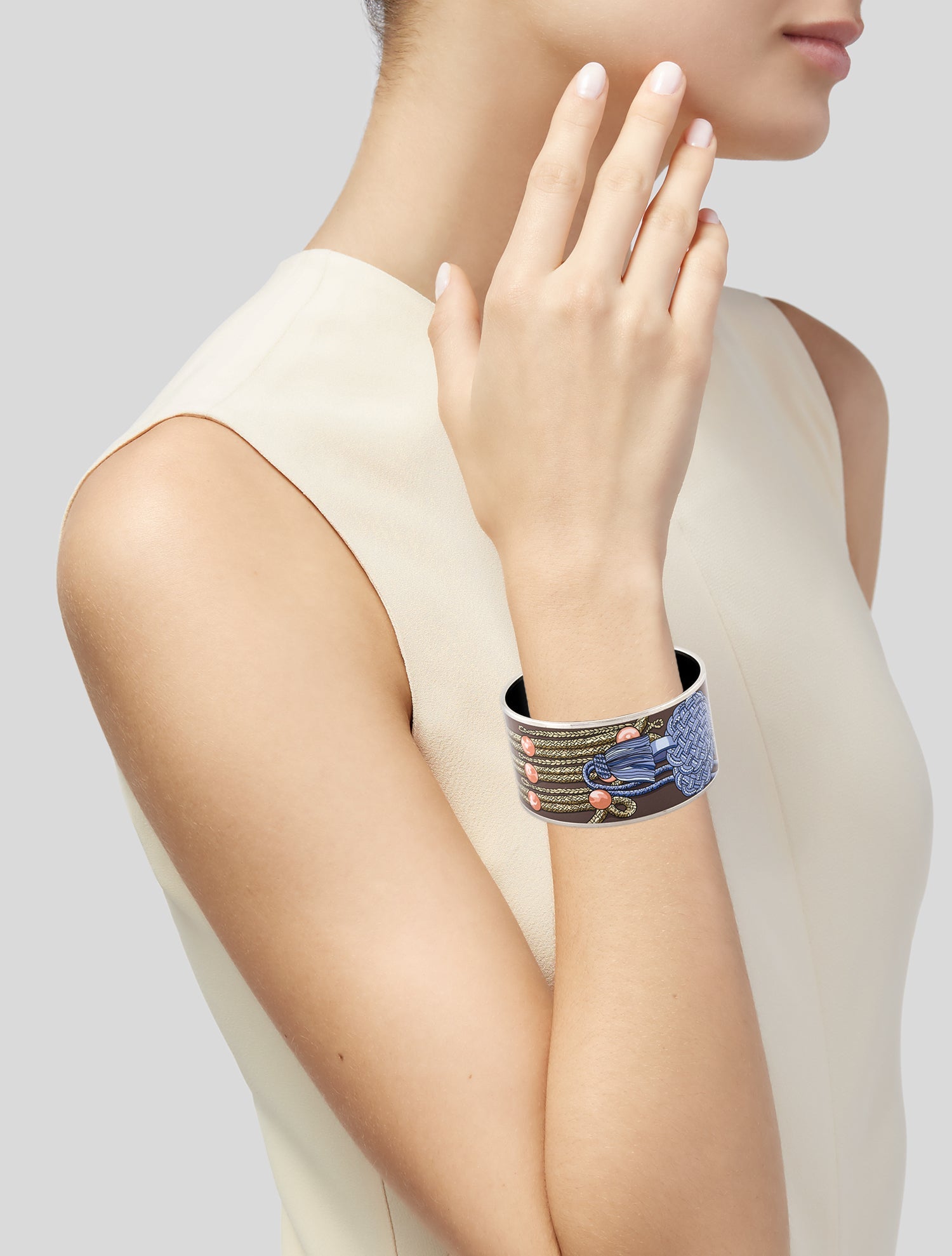 Hermès Extra Wide Enamel Bangle