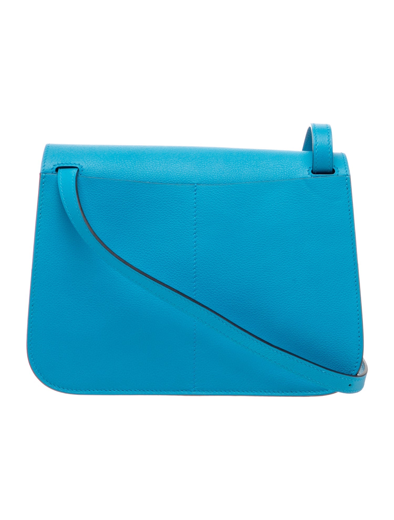 Hermès Evercolor Halzan 25 - Blue Shoulder Bags, Handbags