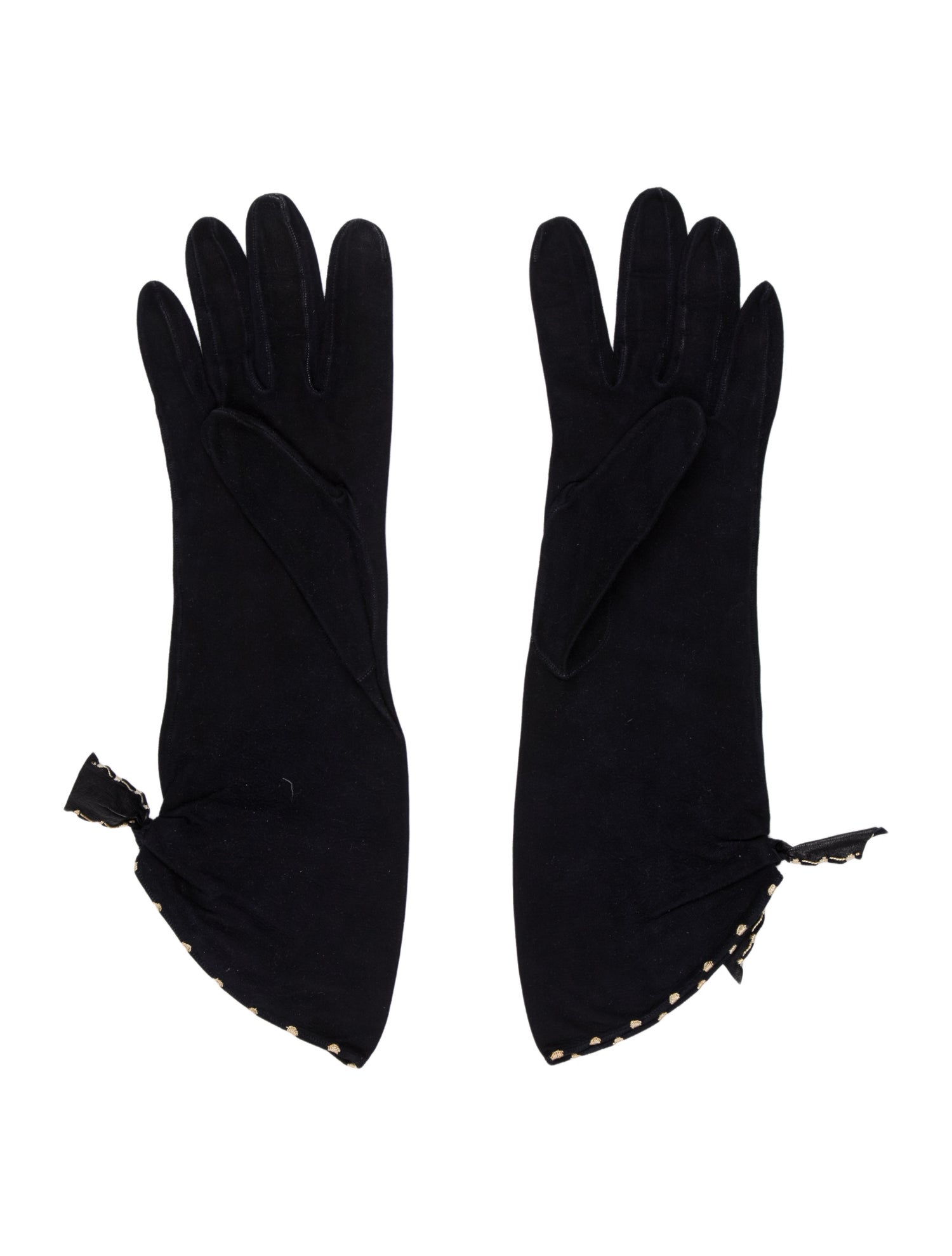 Hermès Suede Bow Gloves