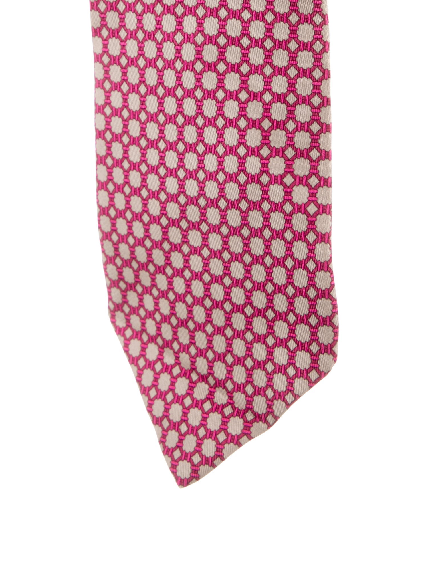 Hermès Red Patterned Tie