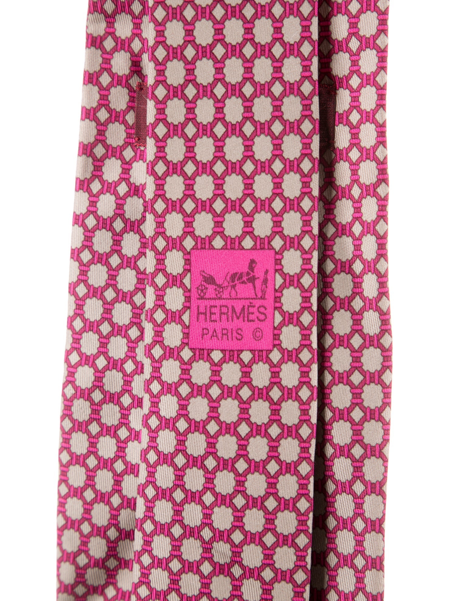 Hermès Red Patterned Tie