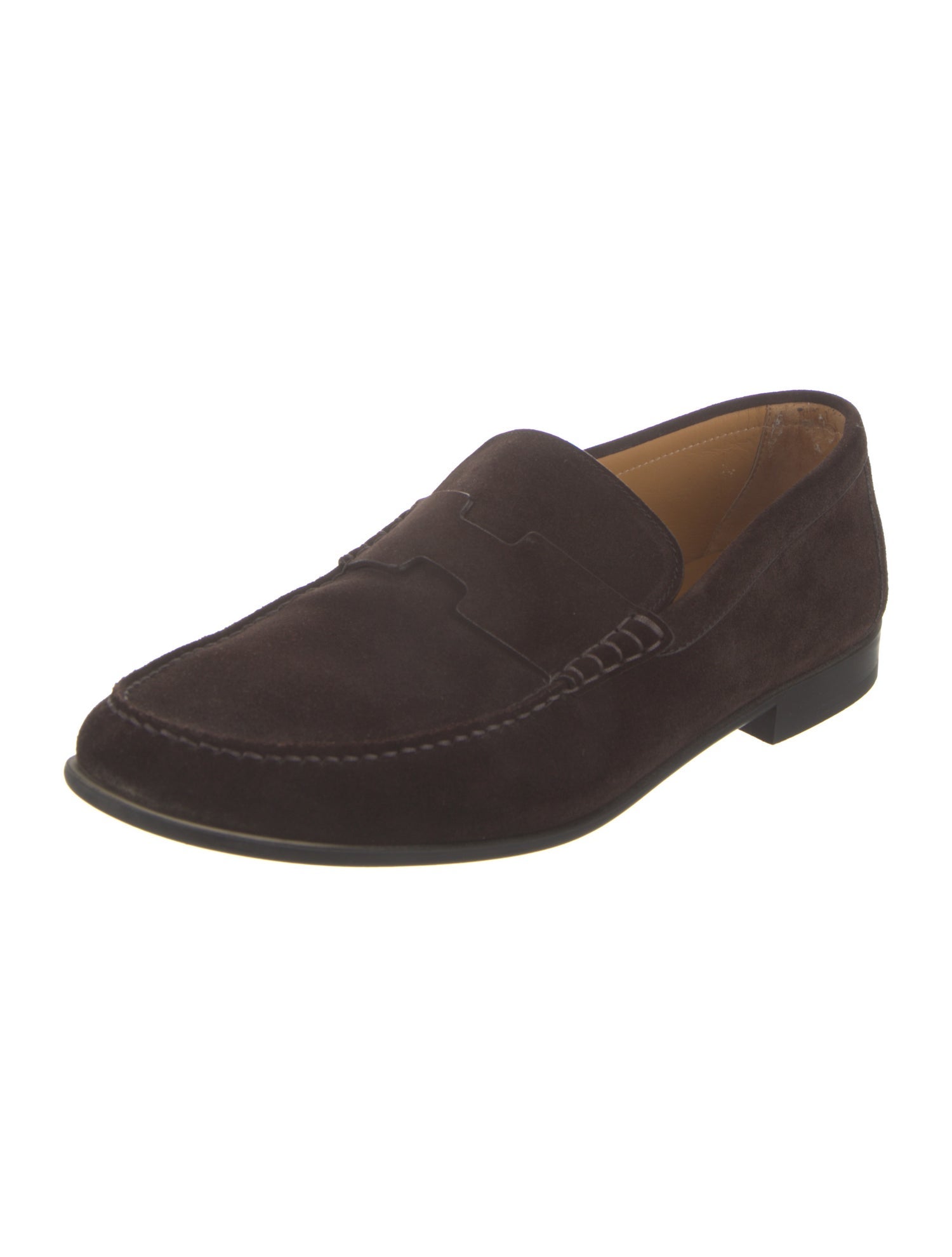 Hermès H Logo Suede Dress Loafers