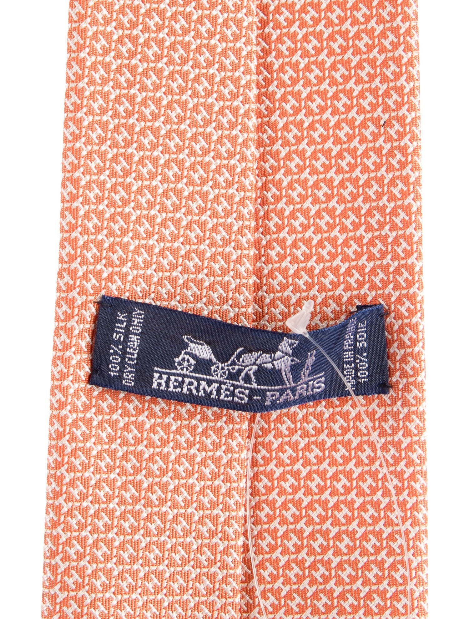 Hermès Pattern Print Silk Tie