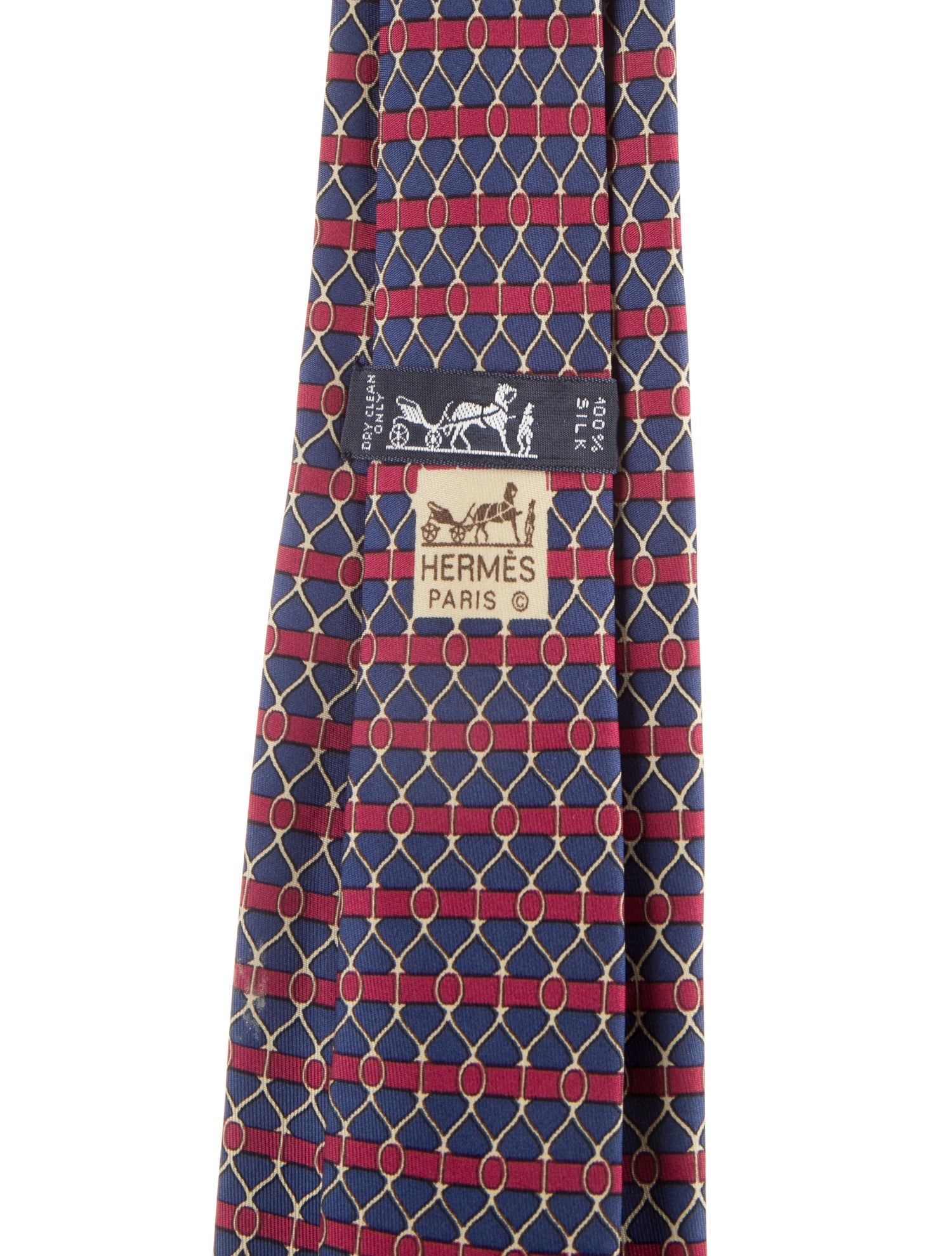 Hermès Gold Chain Motif Necktie