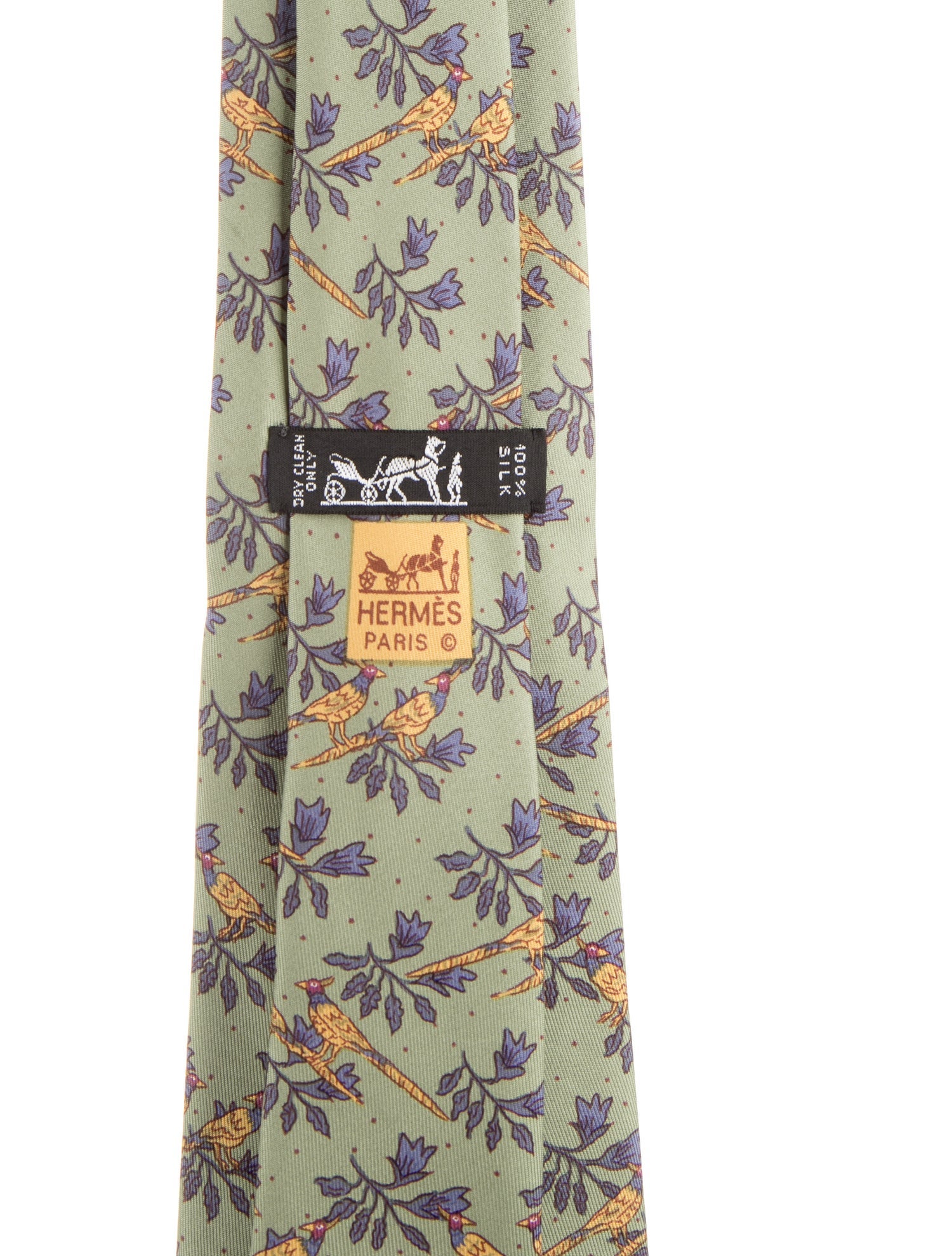 Hermès Floral Pattern Print Necktie