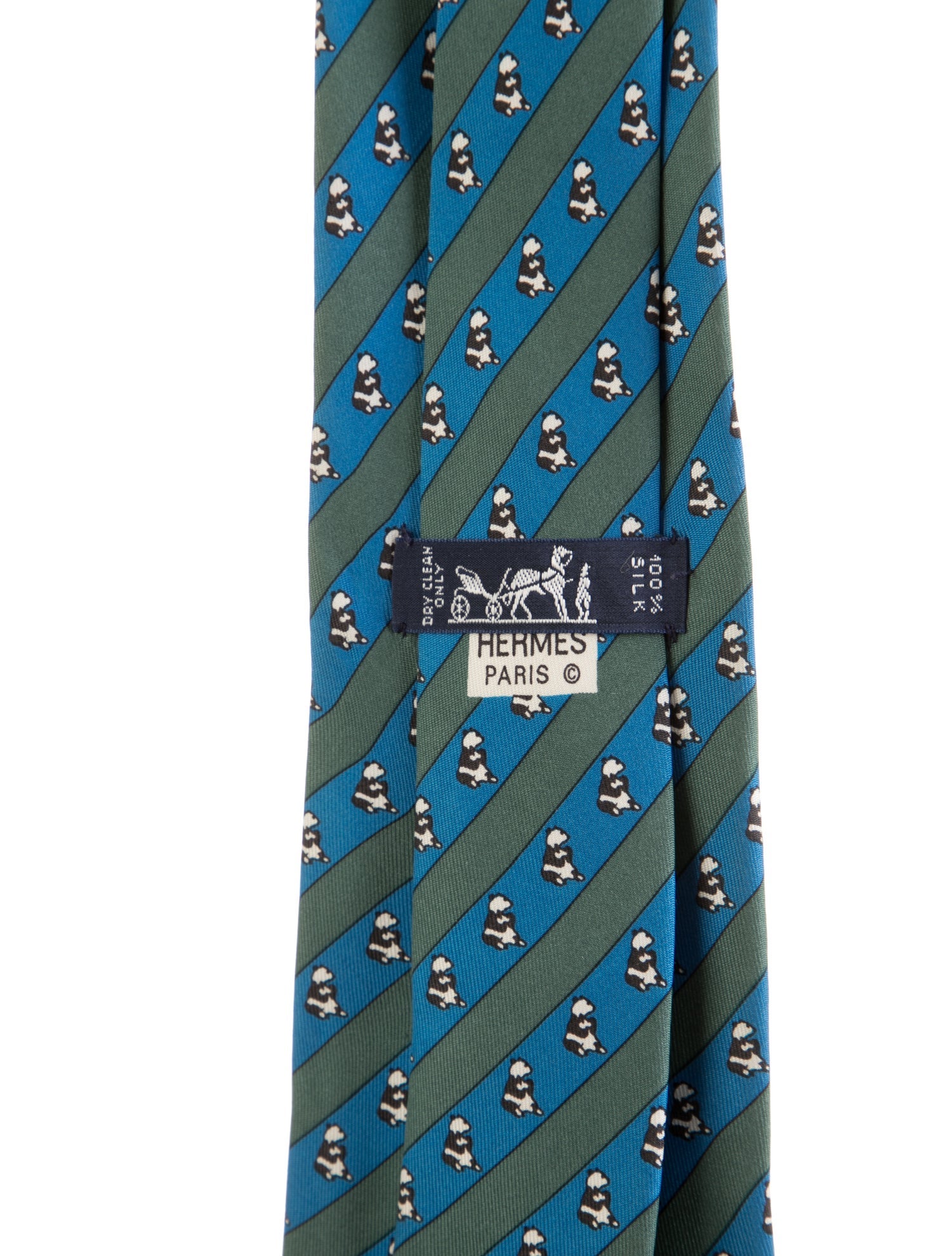 Hermès Pattern Print Silk Tie