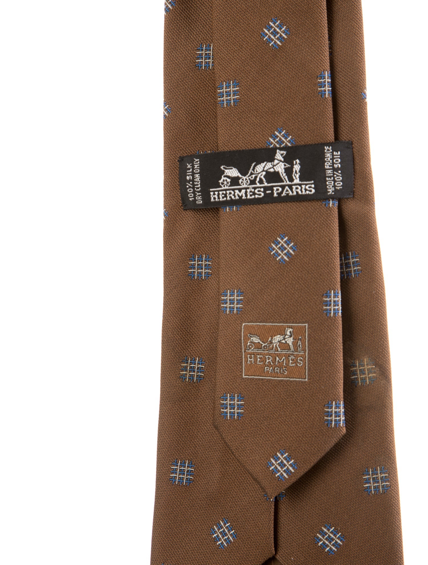 Hermès Pattern Print Silk Tie