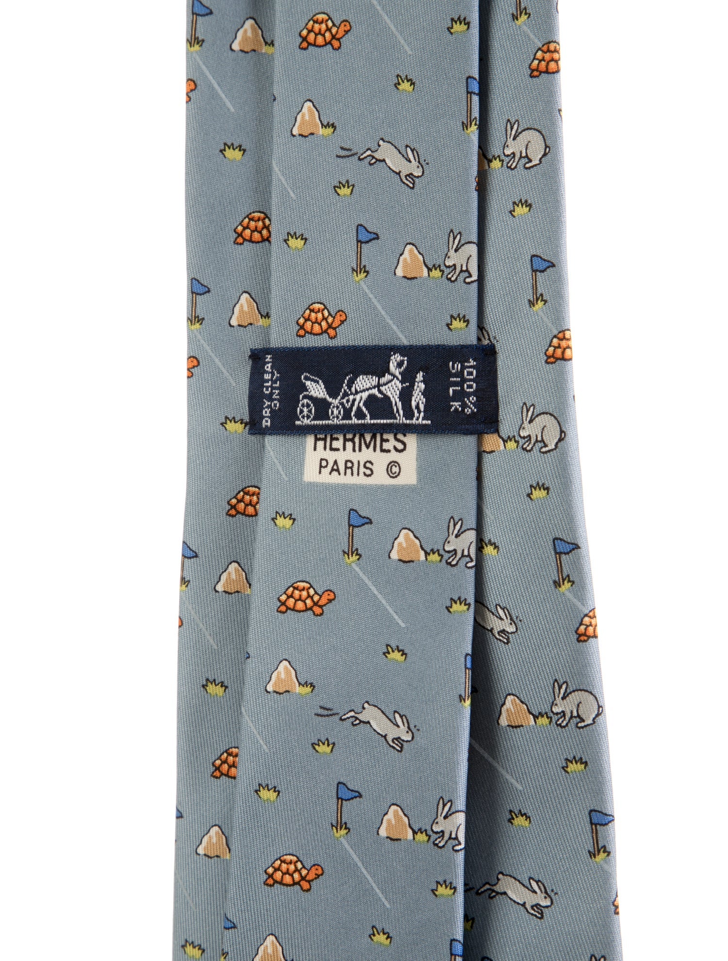 Hermès Pattern Print Silk Tie