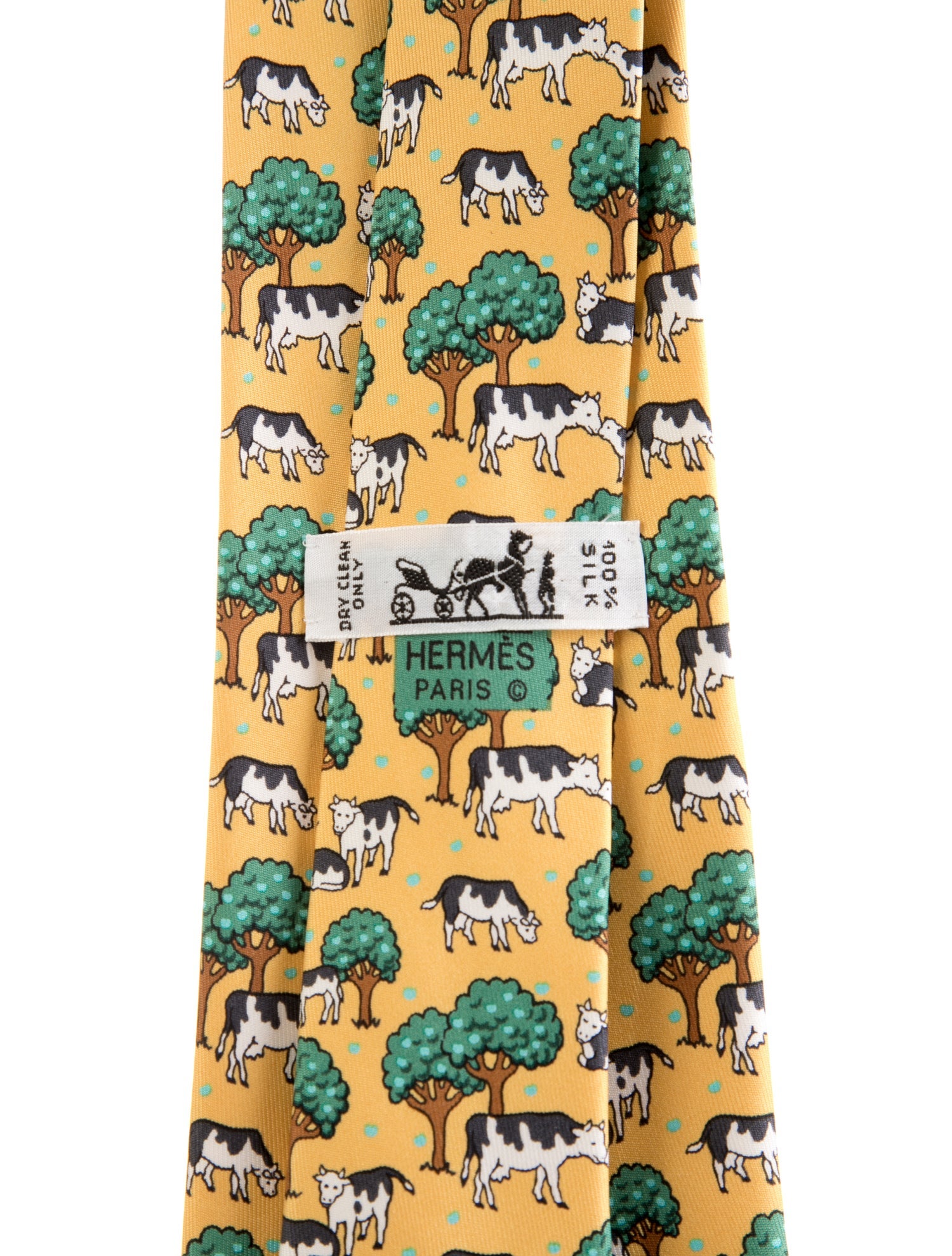 Hermès Pattern Print Silk Tie