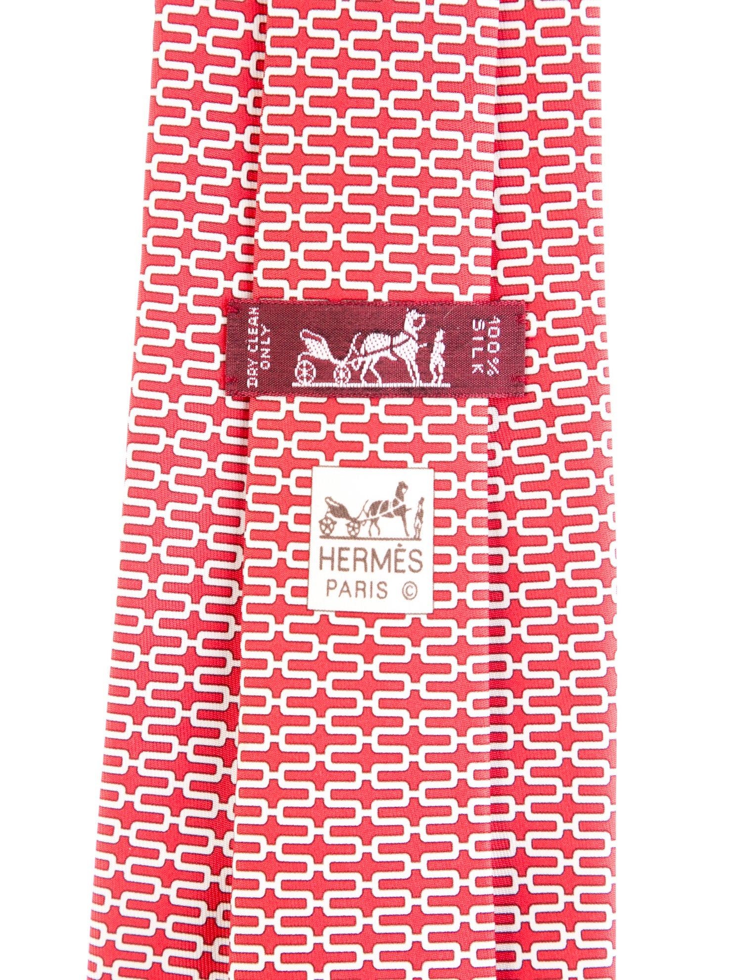 Hermès Motif Silk Necktie