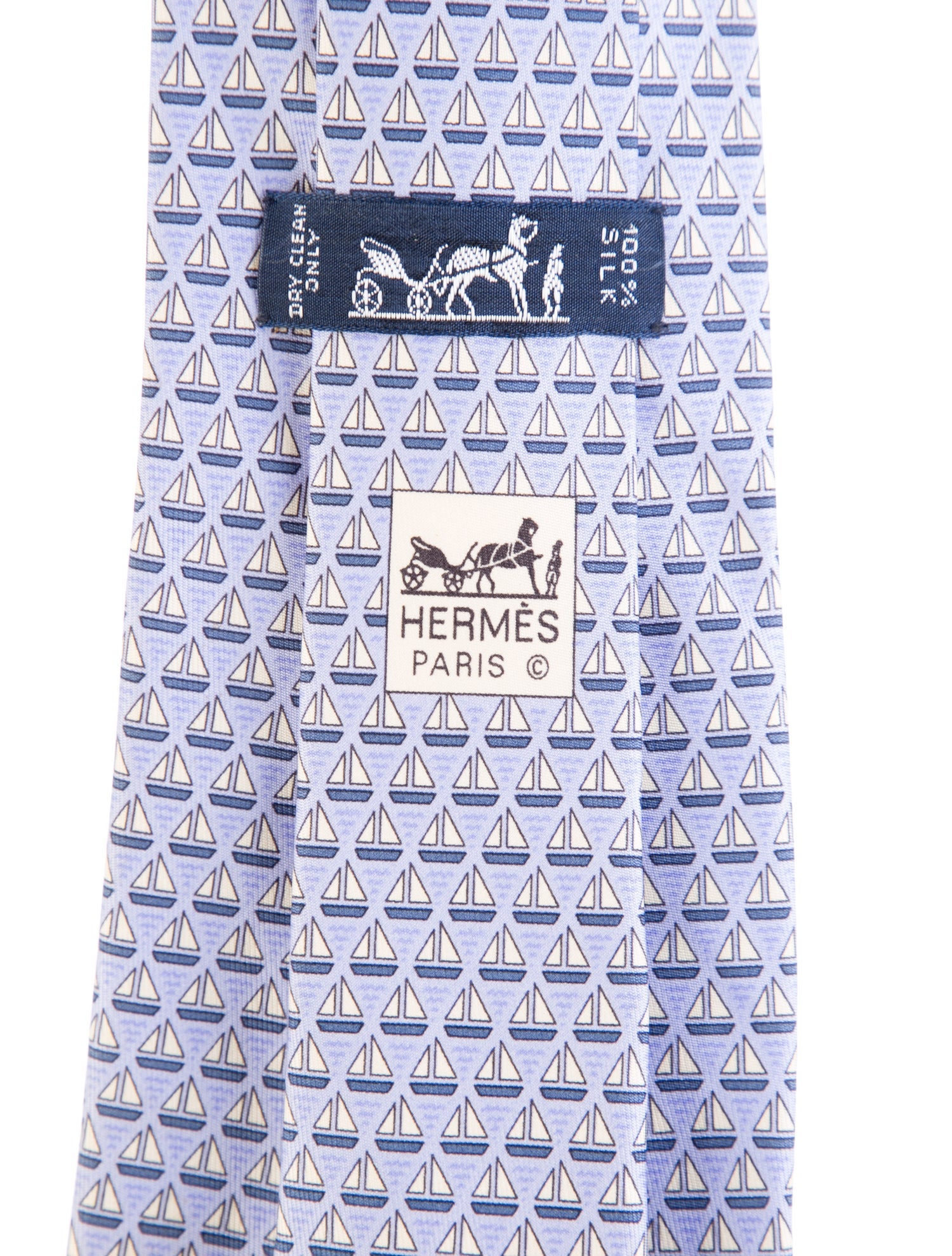 Hermès Sailboat Motif Necktie