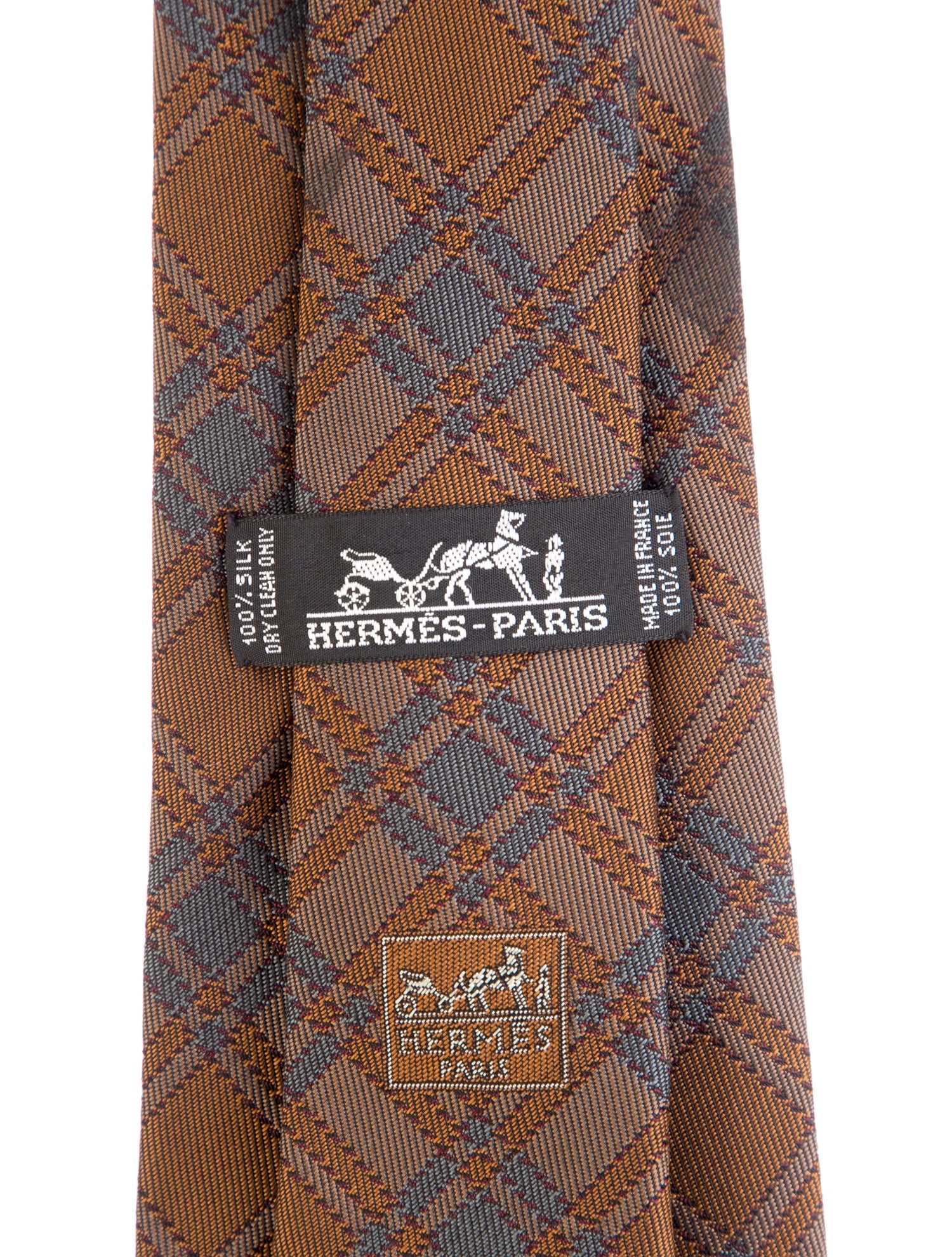Hermès Pattern Print Silk Tie