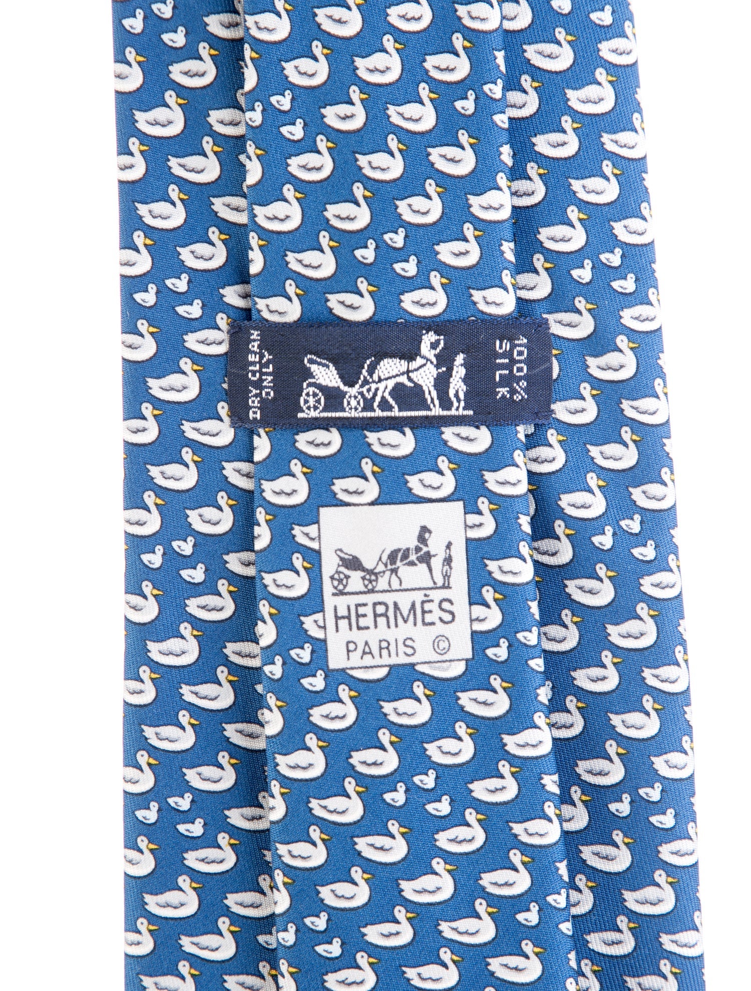 Hermès Pattern Print Silk Tie