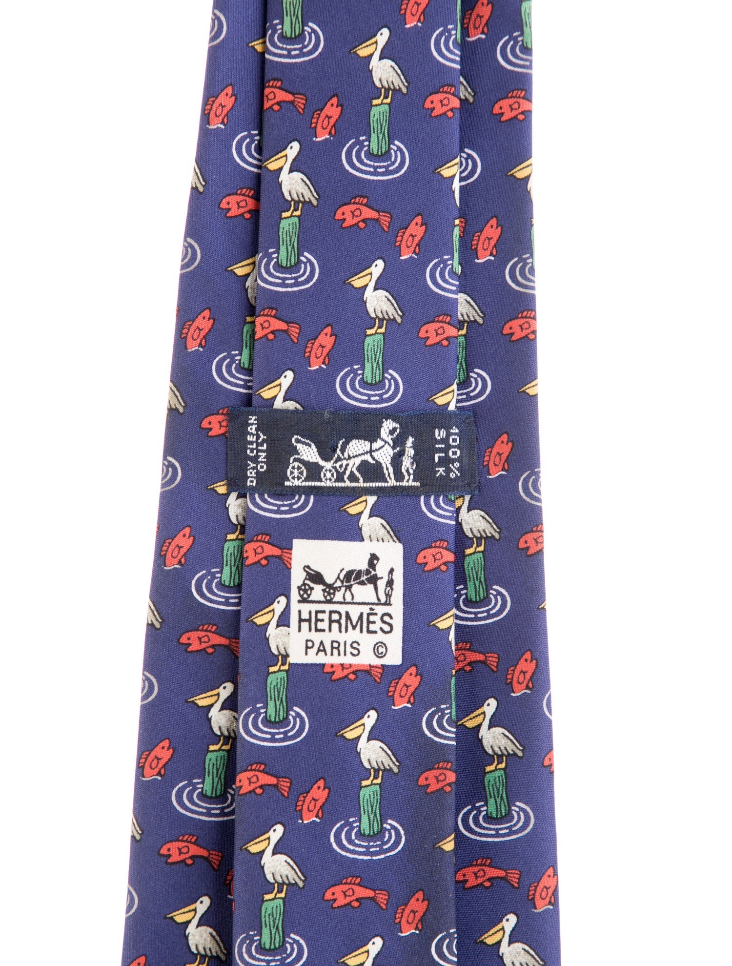 Hermès Pattern Print Silk Tie