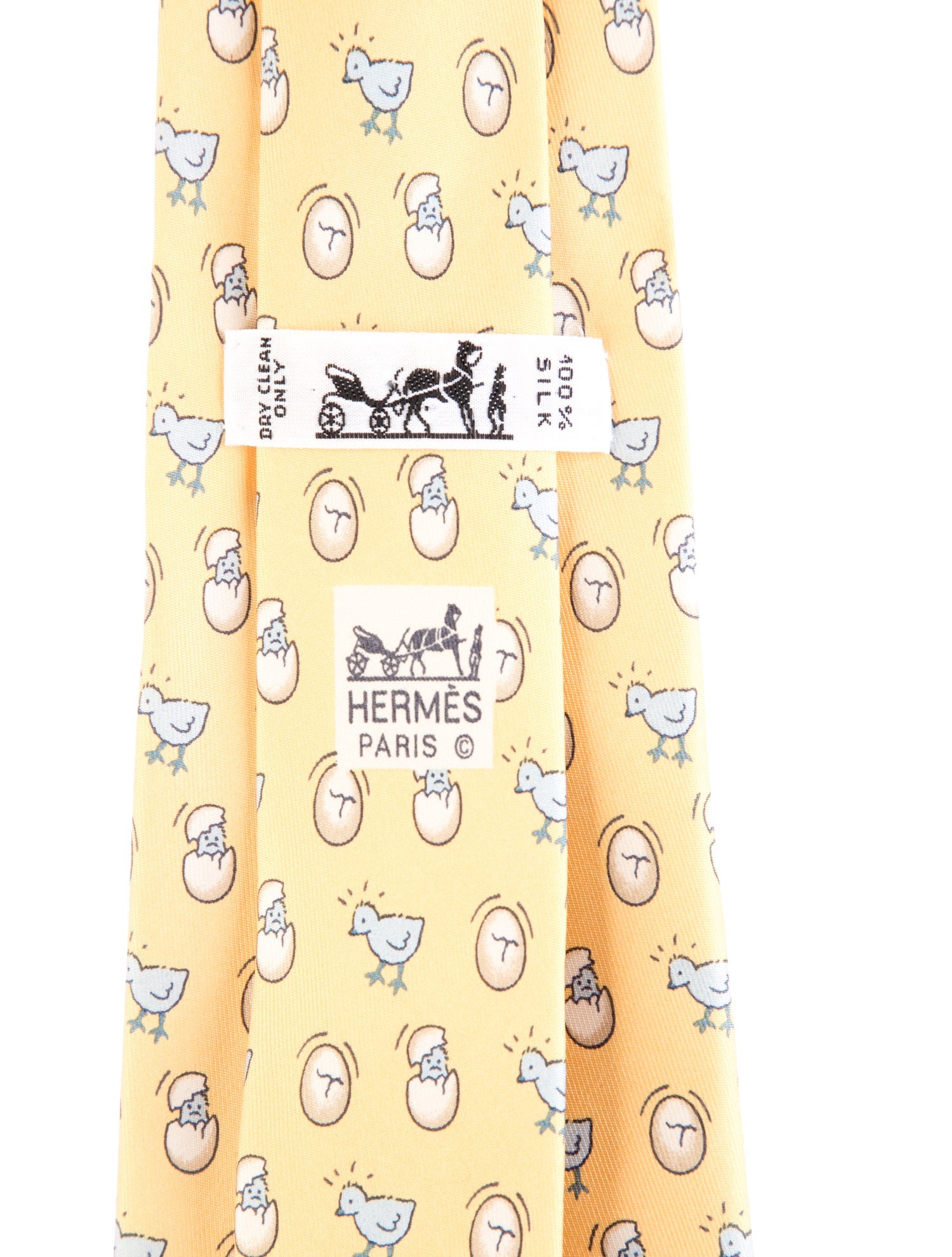 Hermès Pattern Print Silk Tie