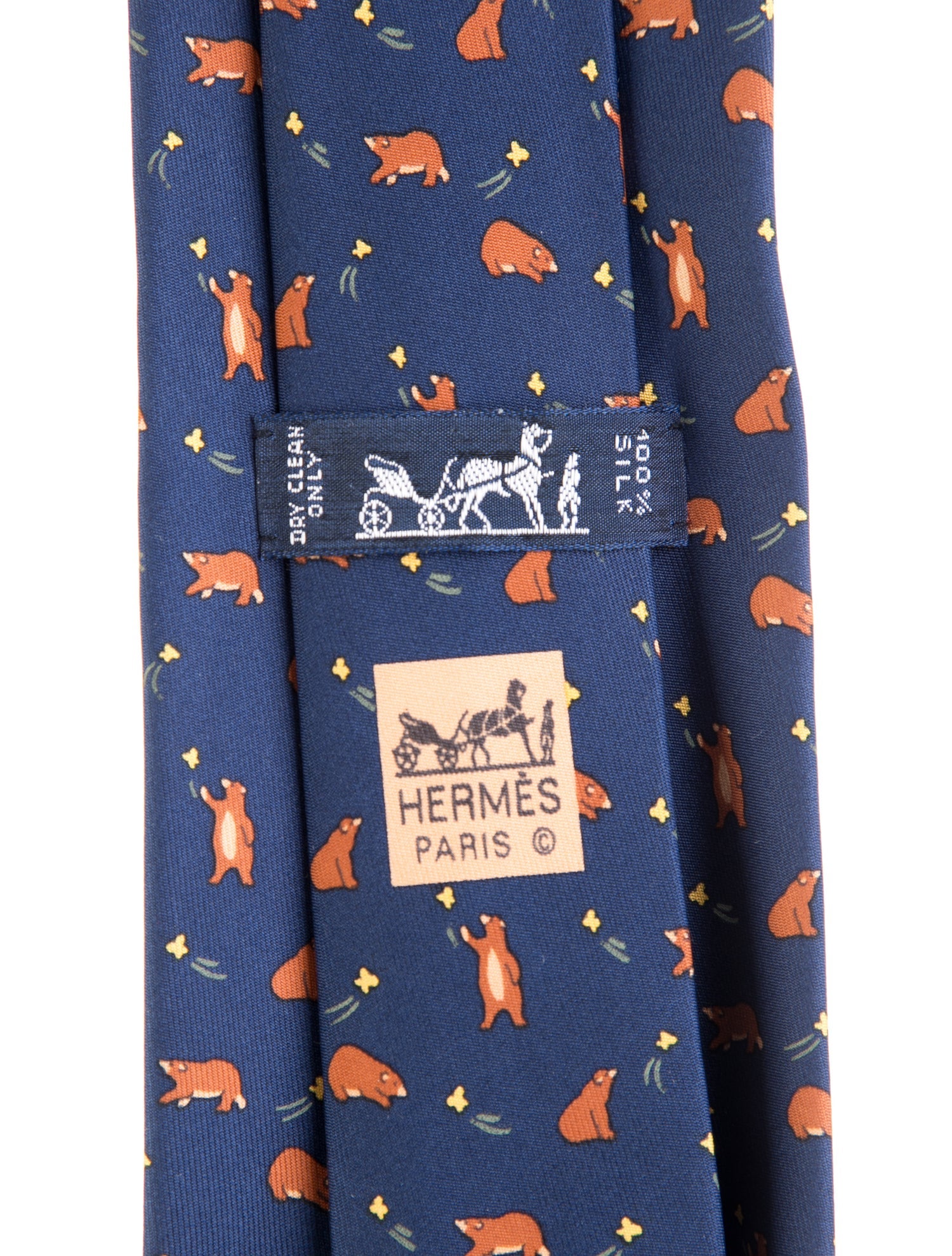 Hermès Pattern Print Silk Tie