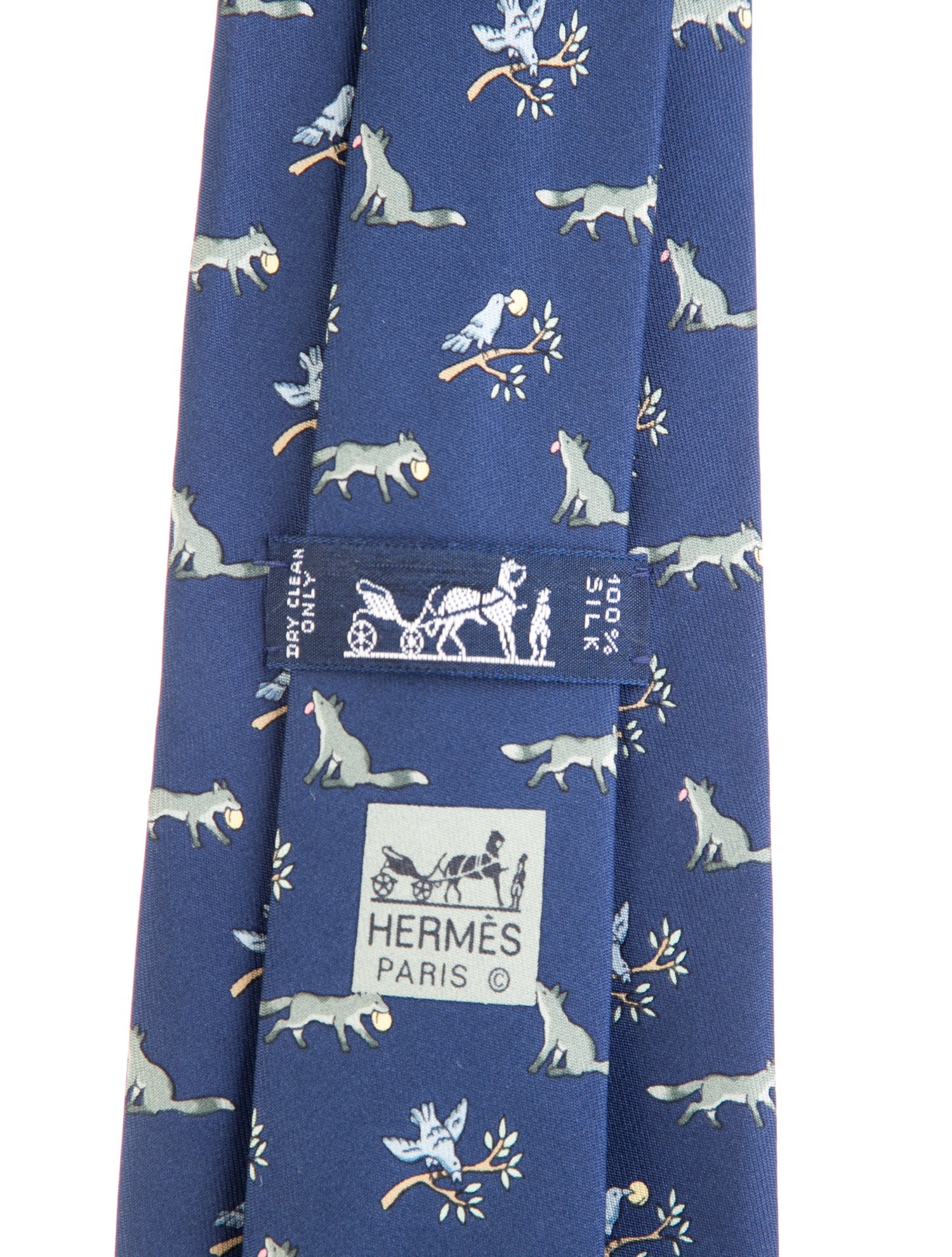 Hermès Pattern Print Silk Tie