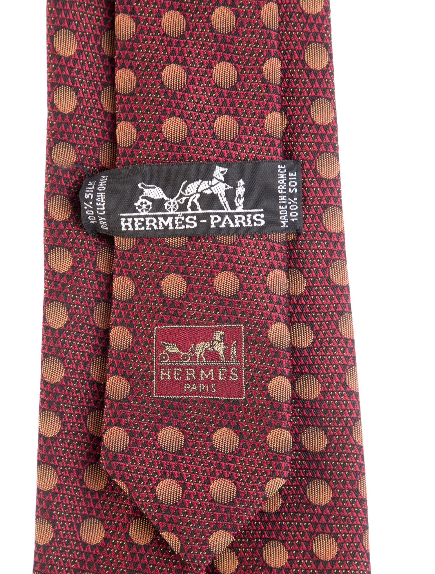 Hermès Pattern Print Silk Tie