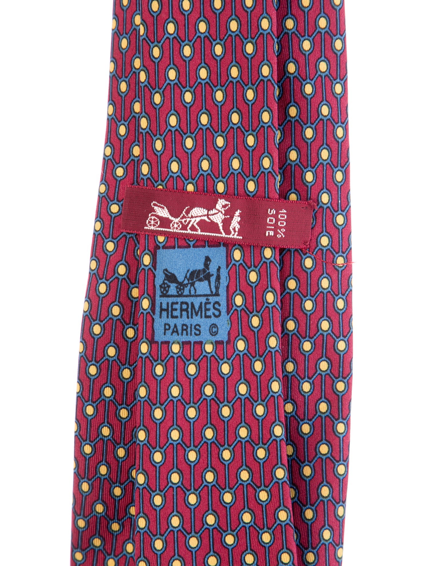 Hermès Pattern Print Silk Tie