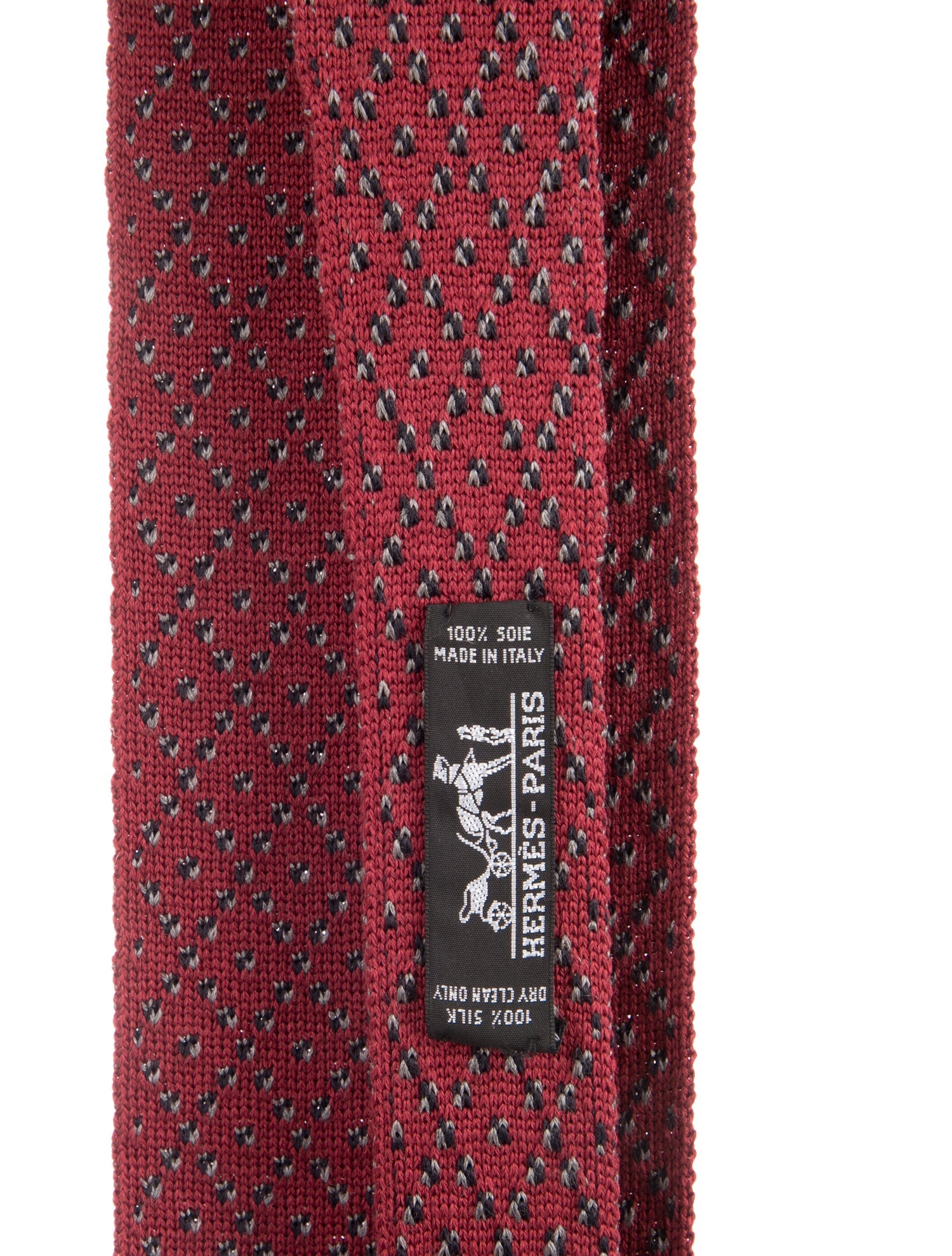 Hermès Pattern Print Silk Tie
