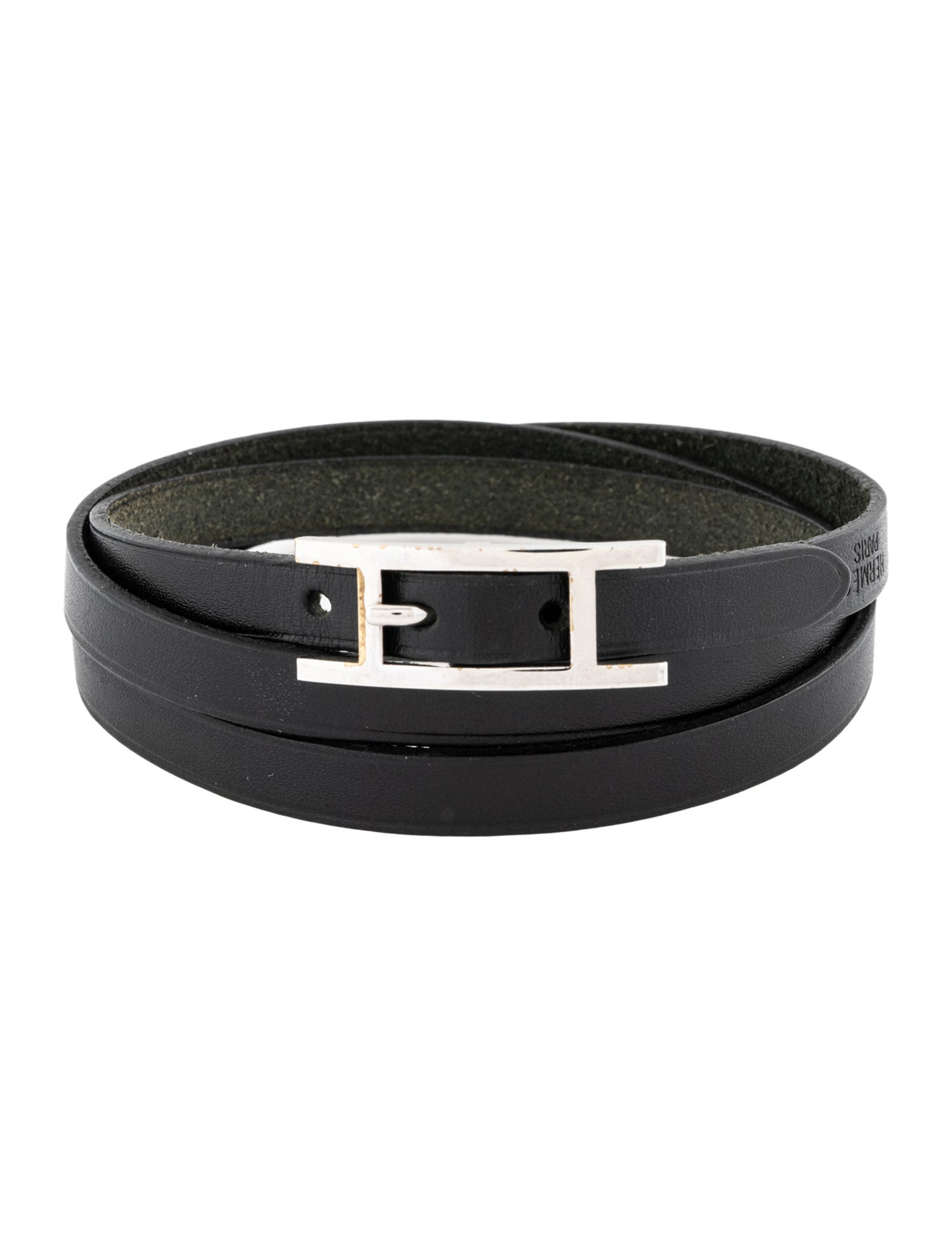 Hermès Leather Behapi Wrap Bracelet