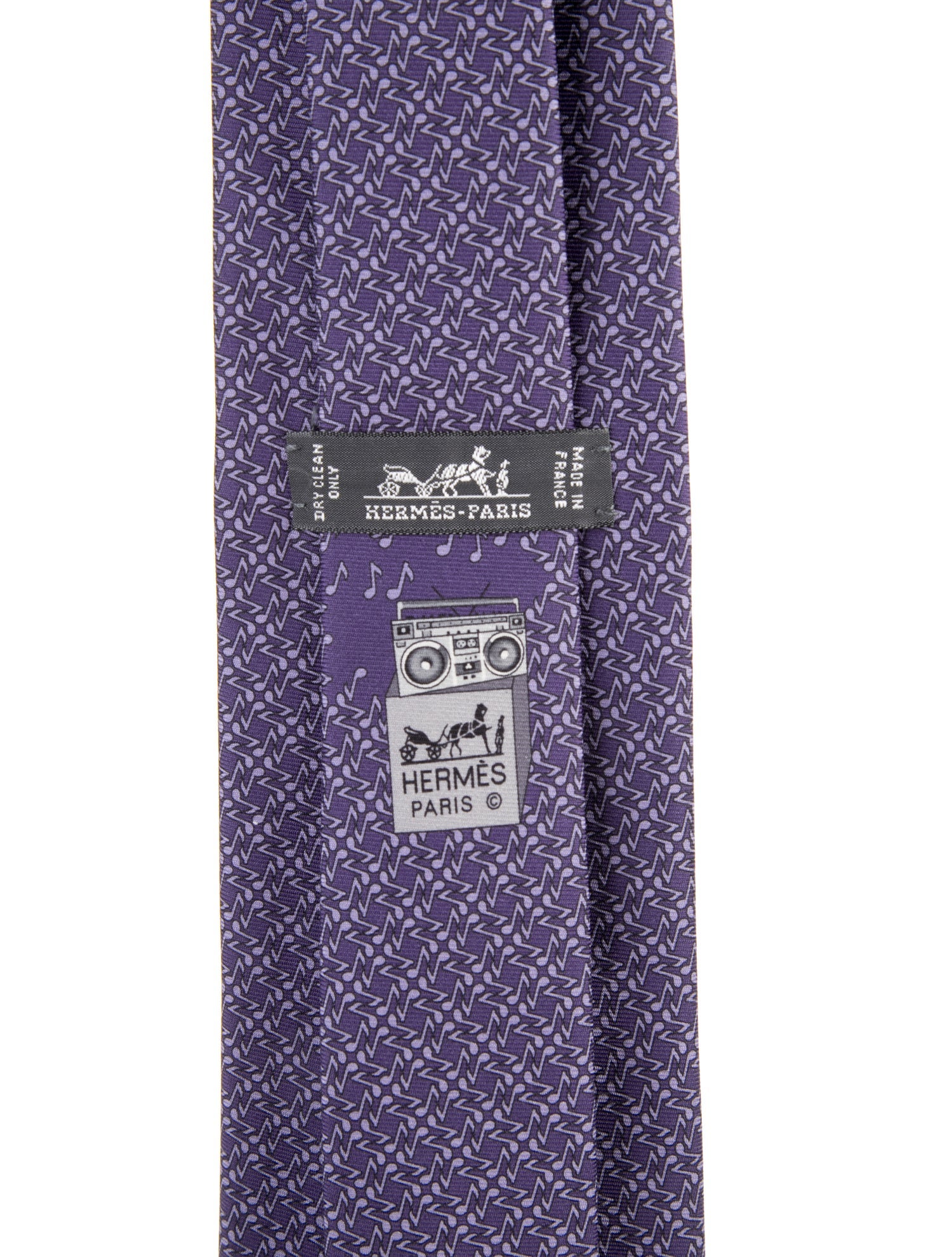 Hermès Patterned Printed Tie